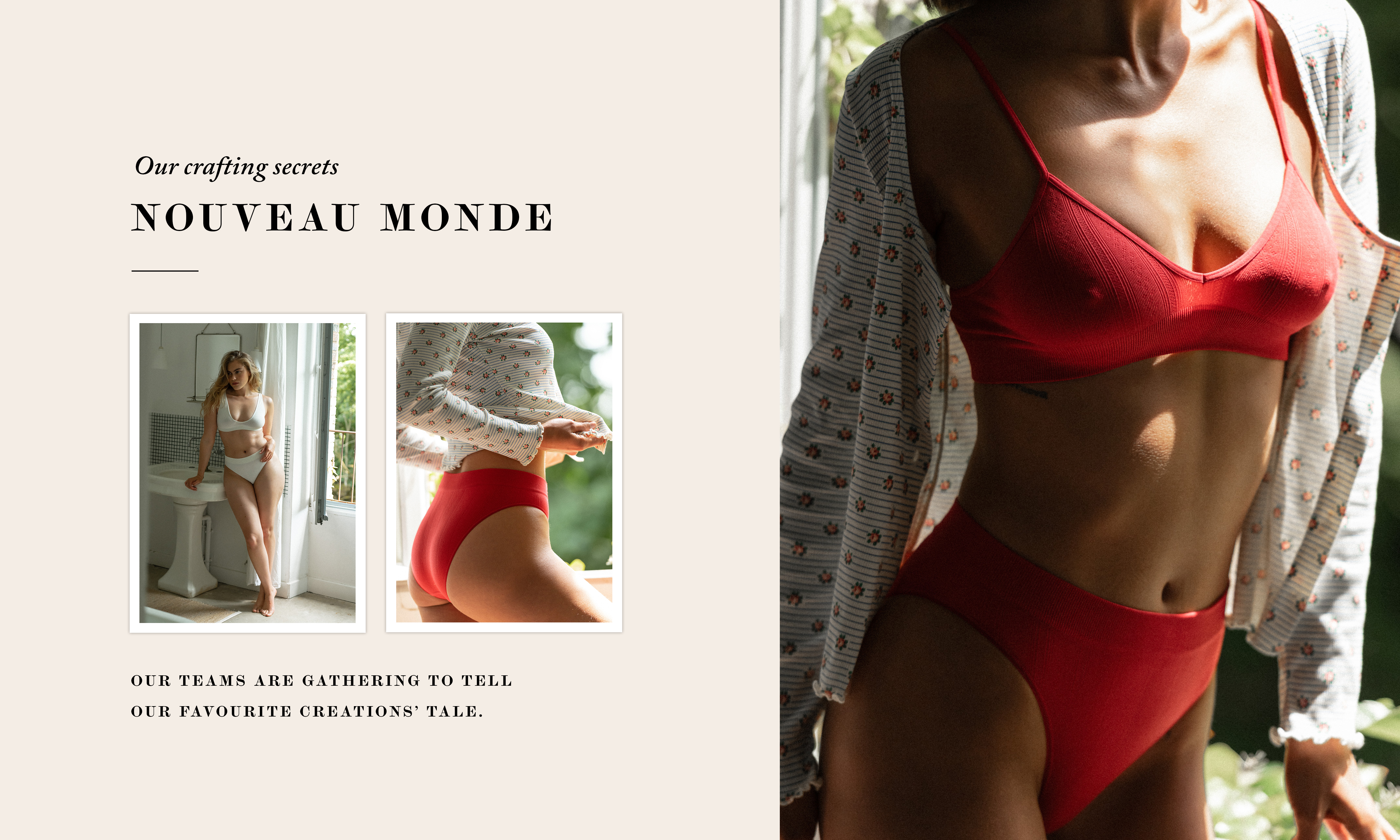 Dessous de la création - Nouveau monde - Header EN