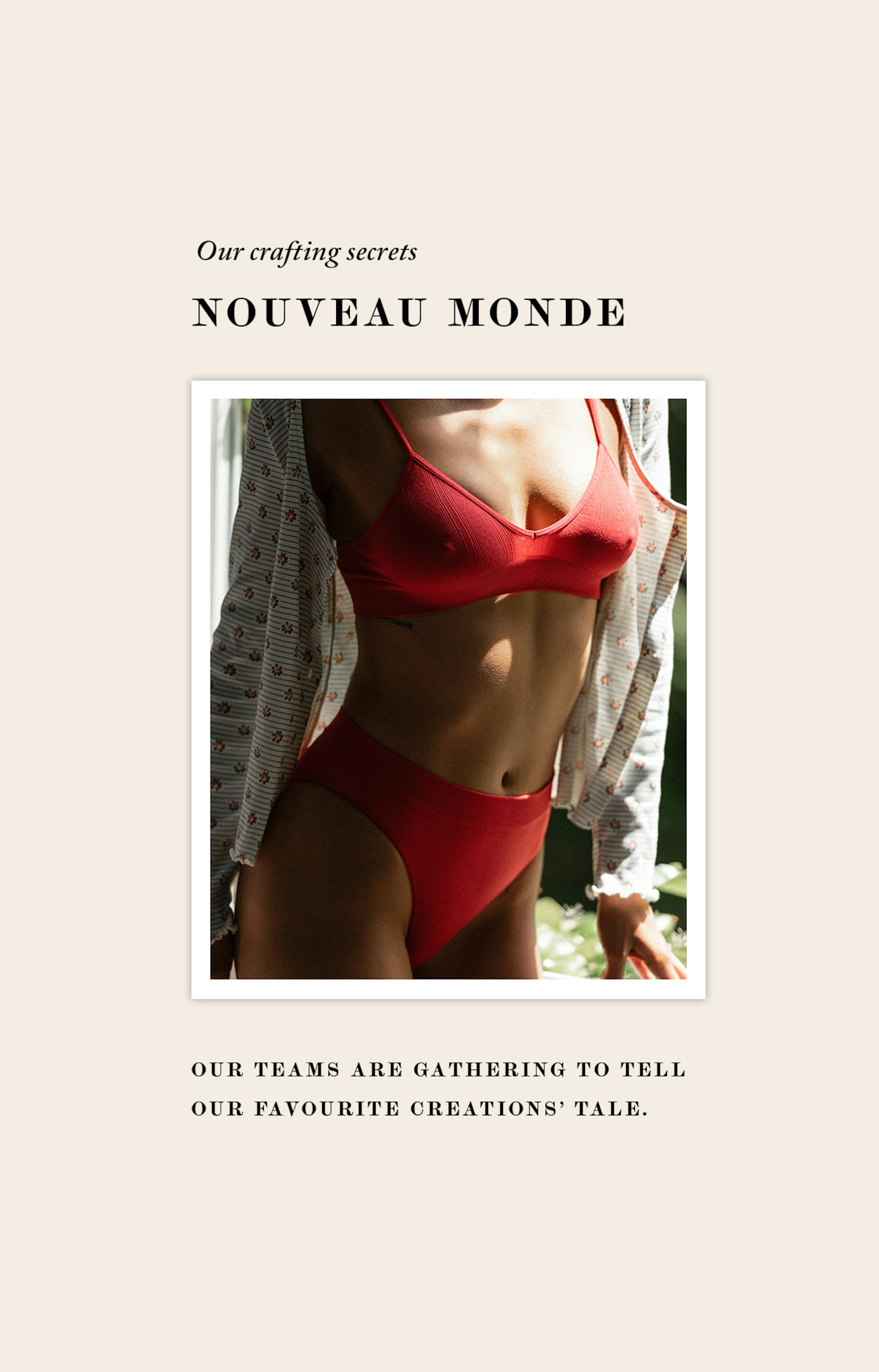 Dessous de la création - Nouveau monde - Header EN