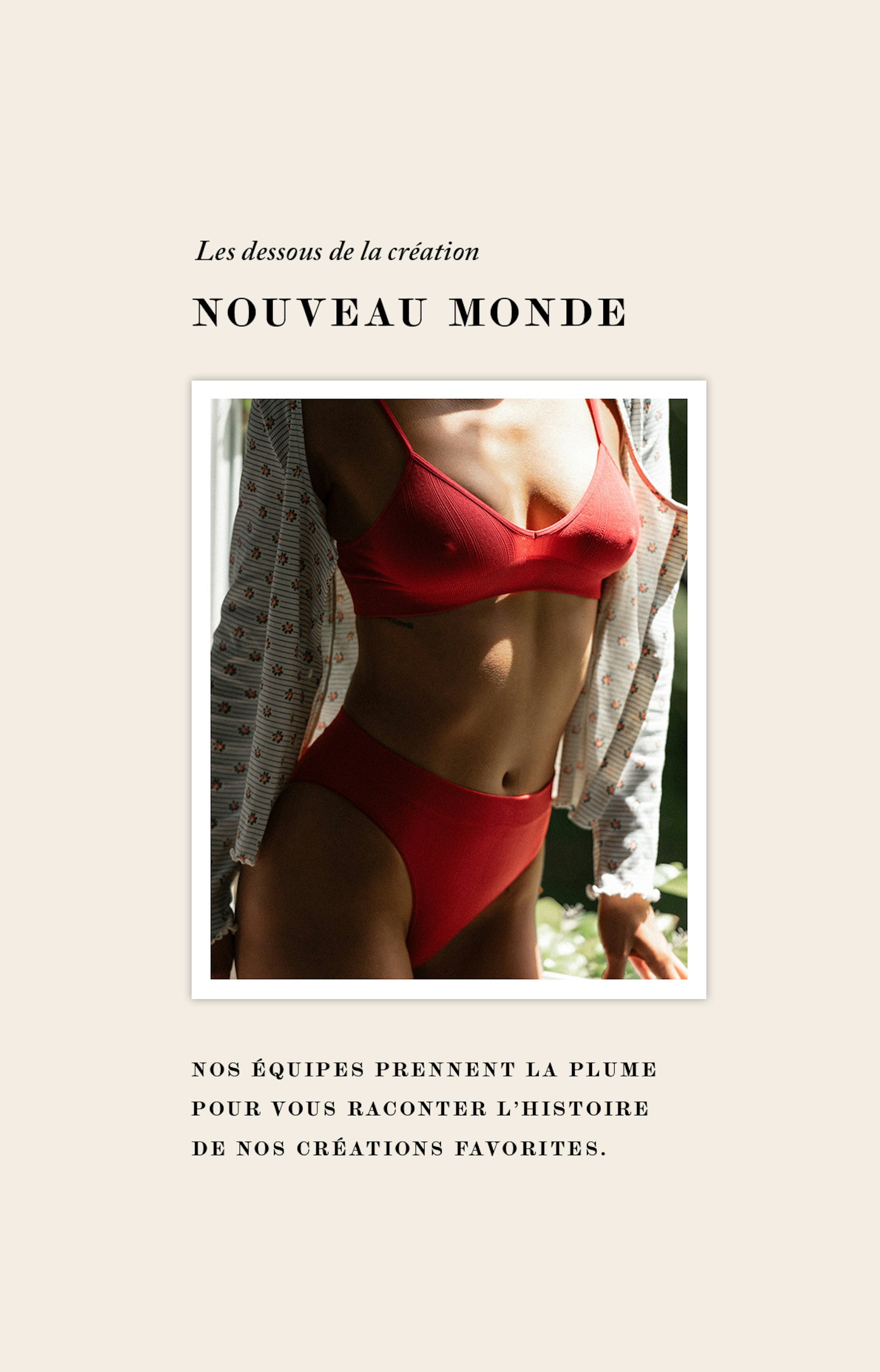 Dessous de la création - Nouveau monde - Header FR