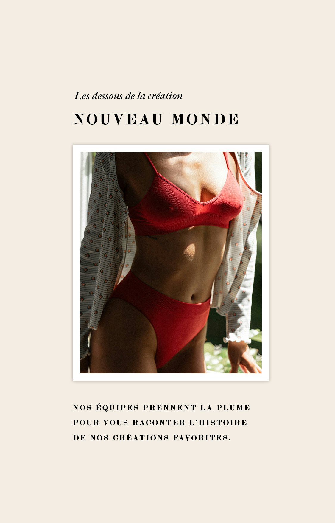 Dessous de la création - Nouveau monde - Header FR