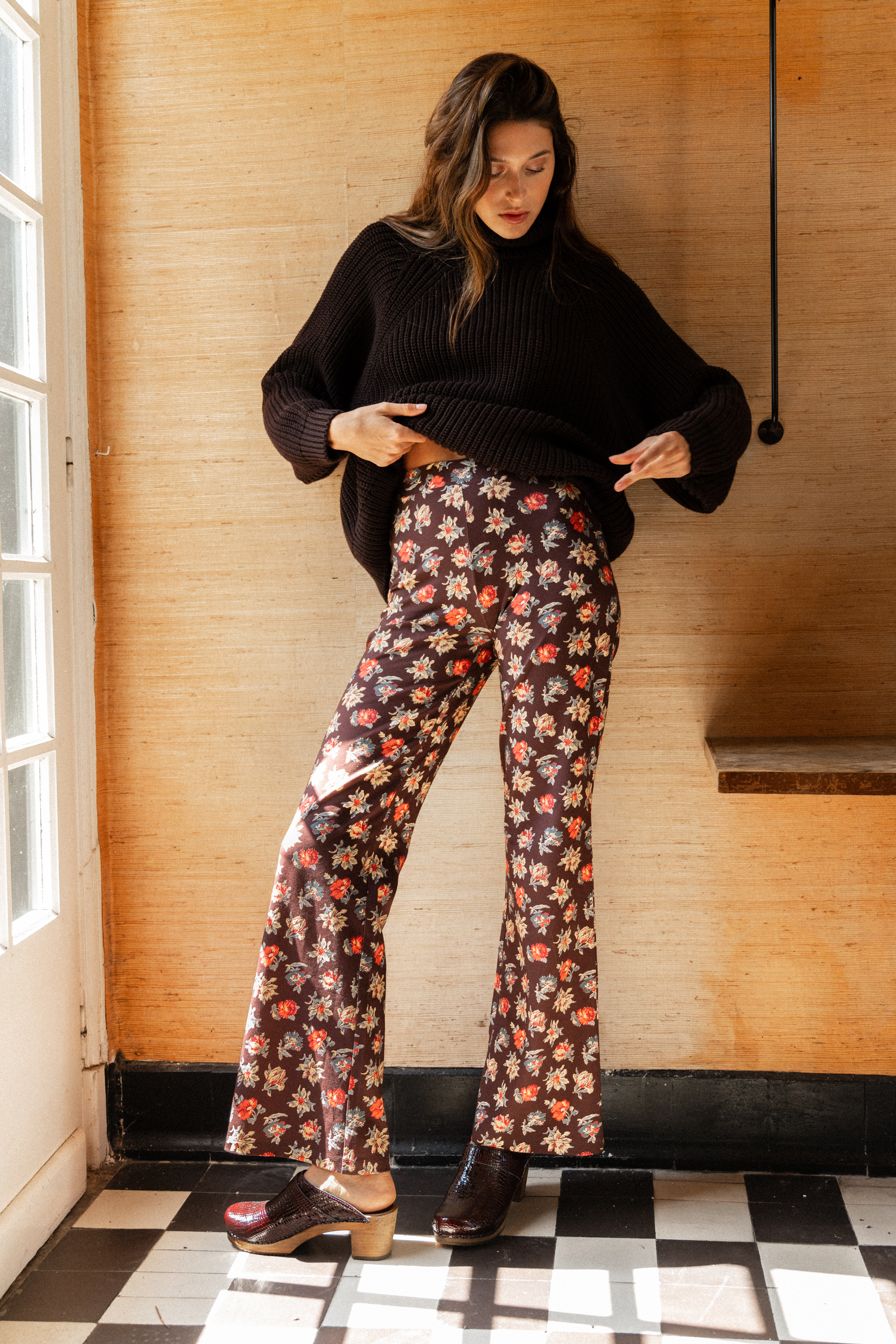 Pantalon Les joyeux bavardages imprimé augusta