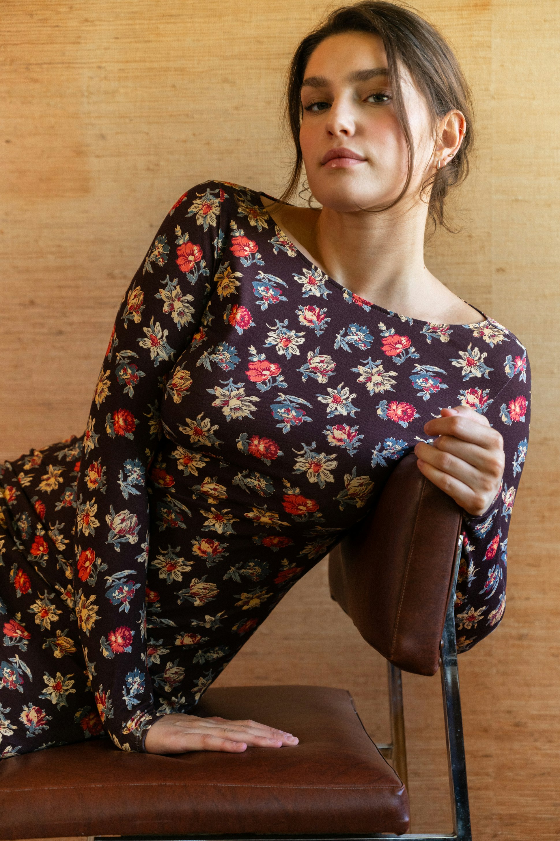 Robe longue Les joyeux bavardages imprimé augusta