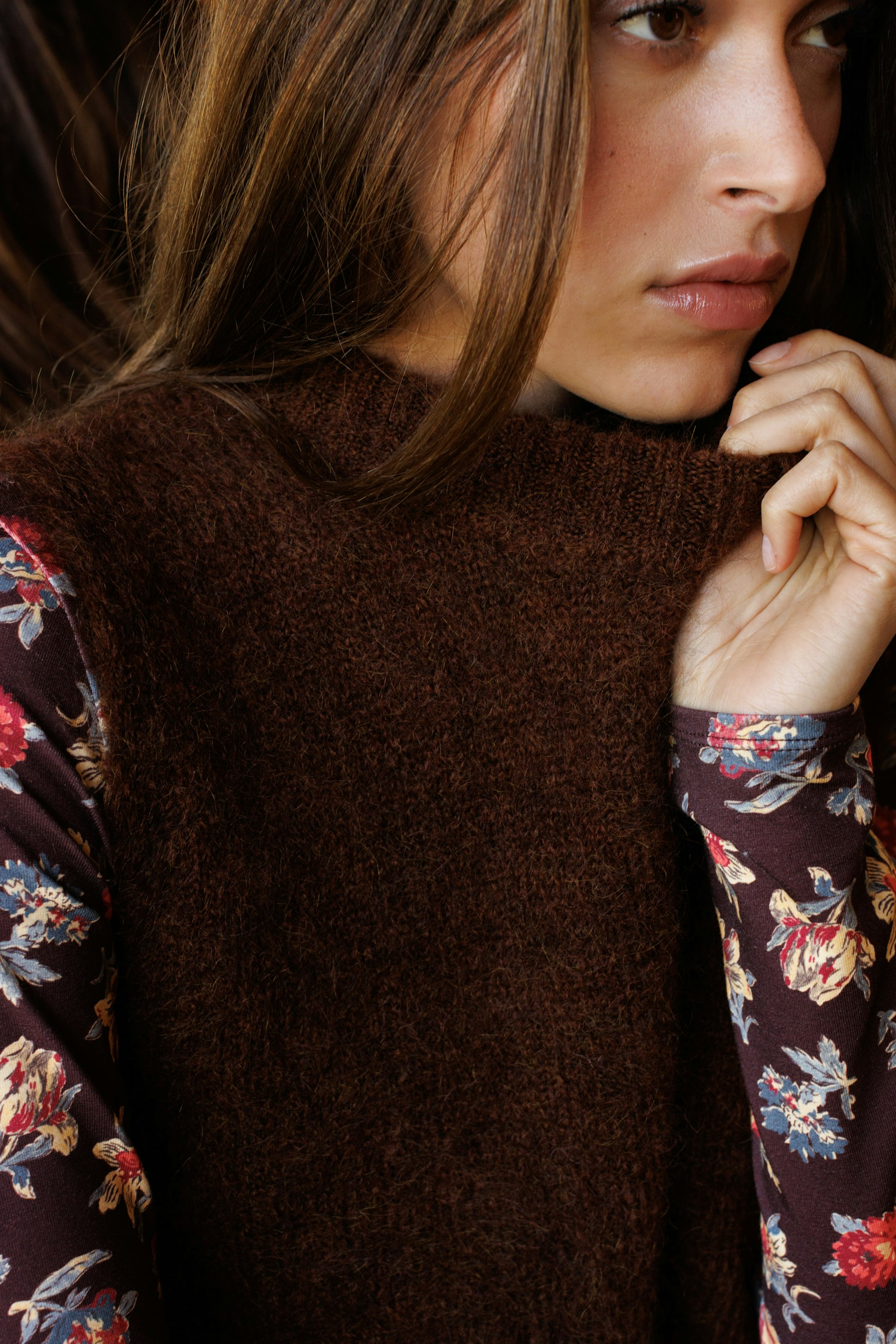 Pull sans manches Au coin du feu Chocolat