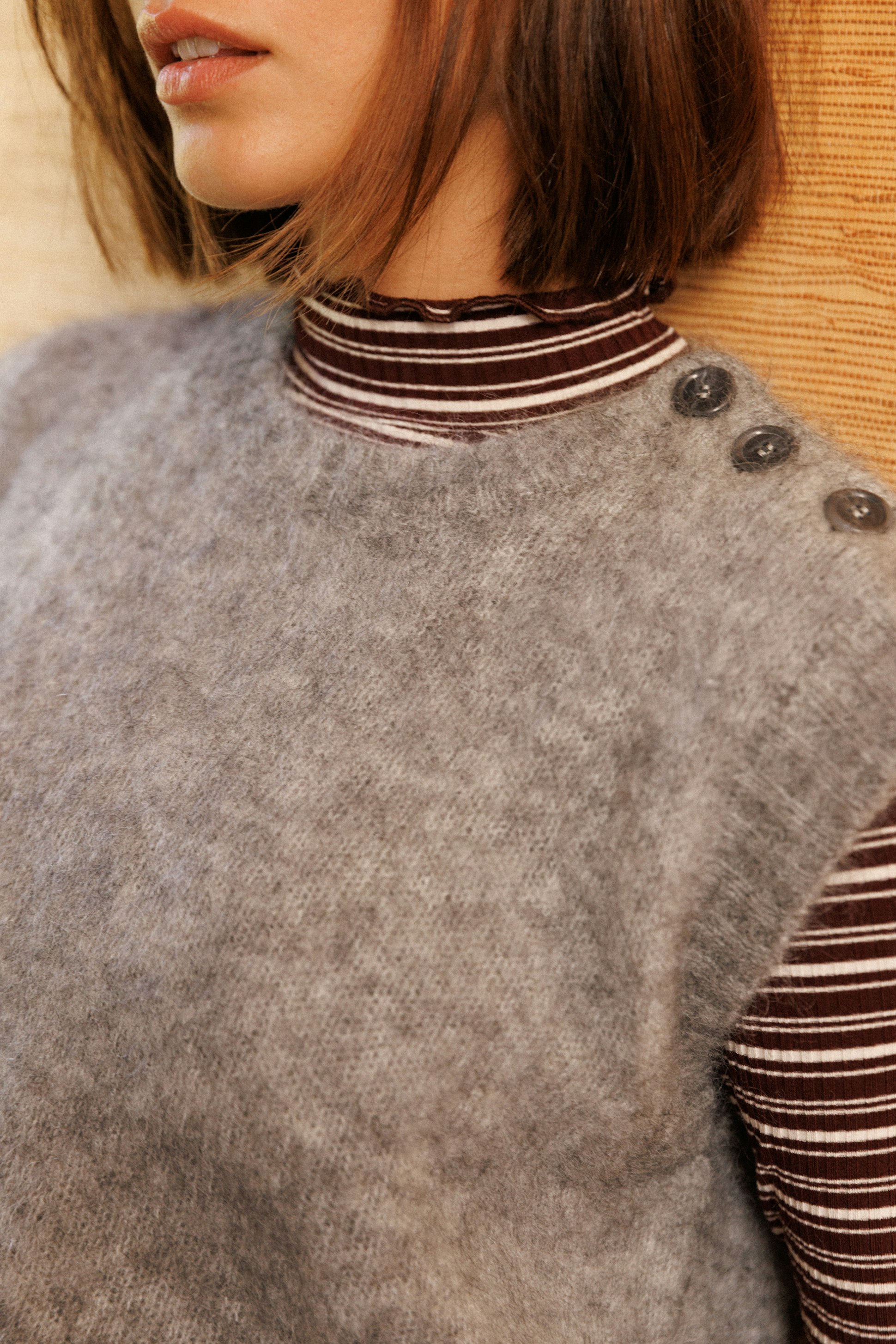 Pull sans manches Histoire d'un soir gris