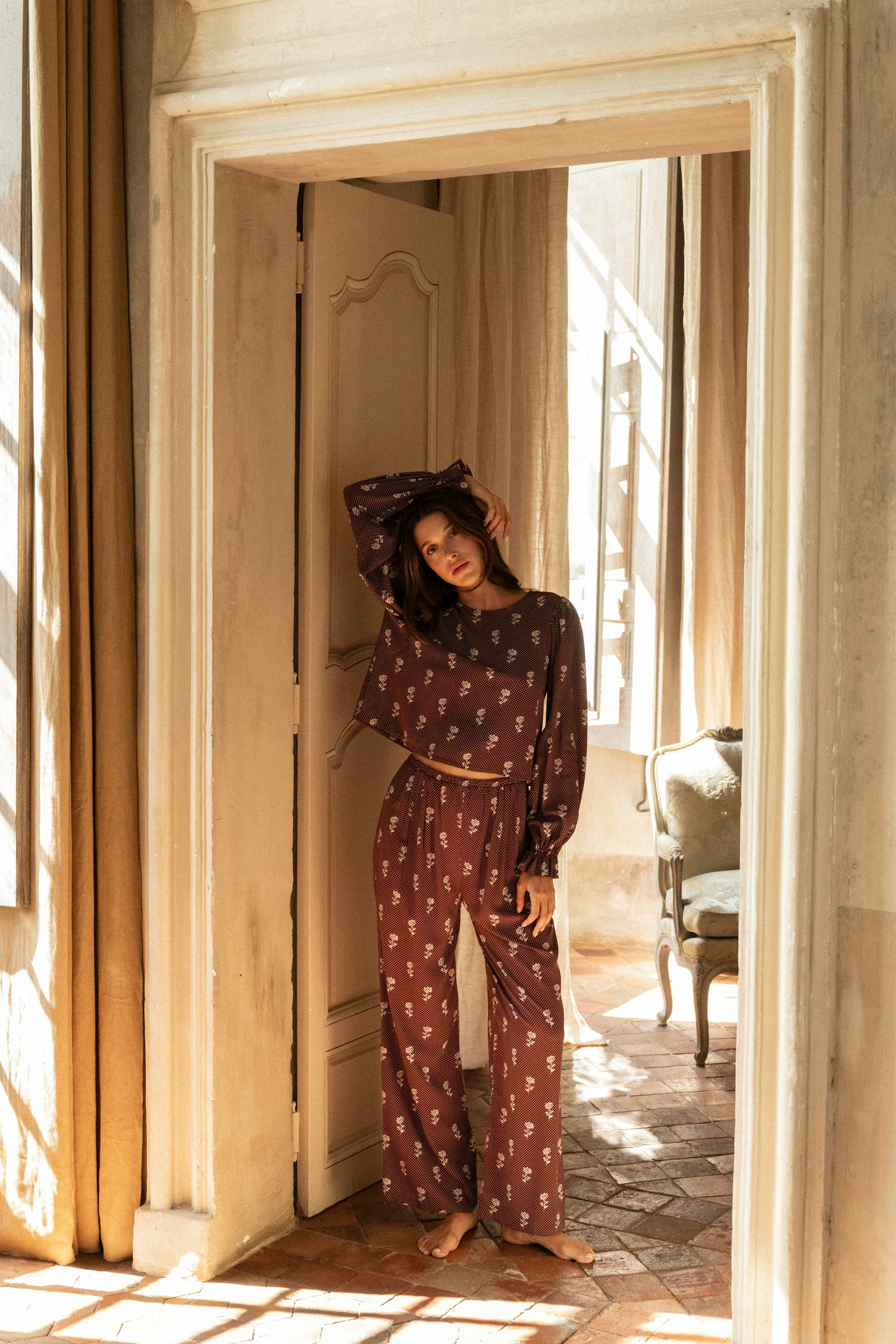 Blouse Pantalon Contours de la nuit Imprimé Carlotta