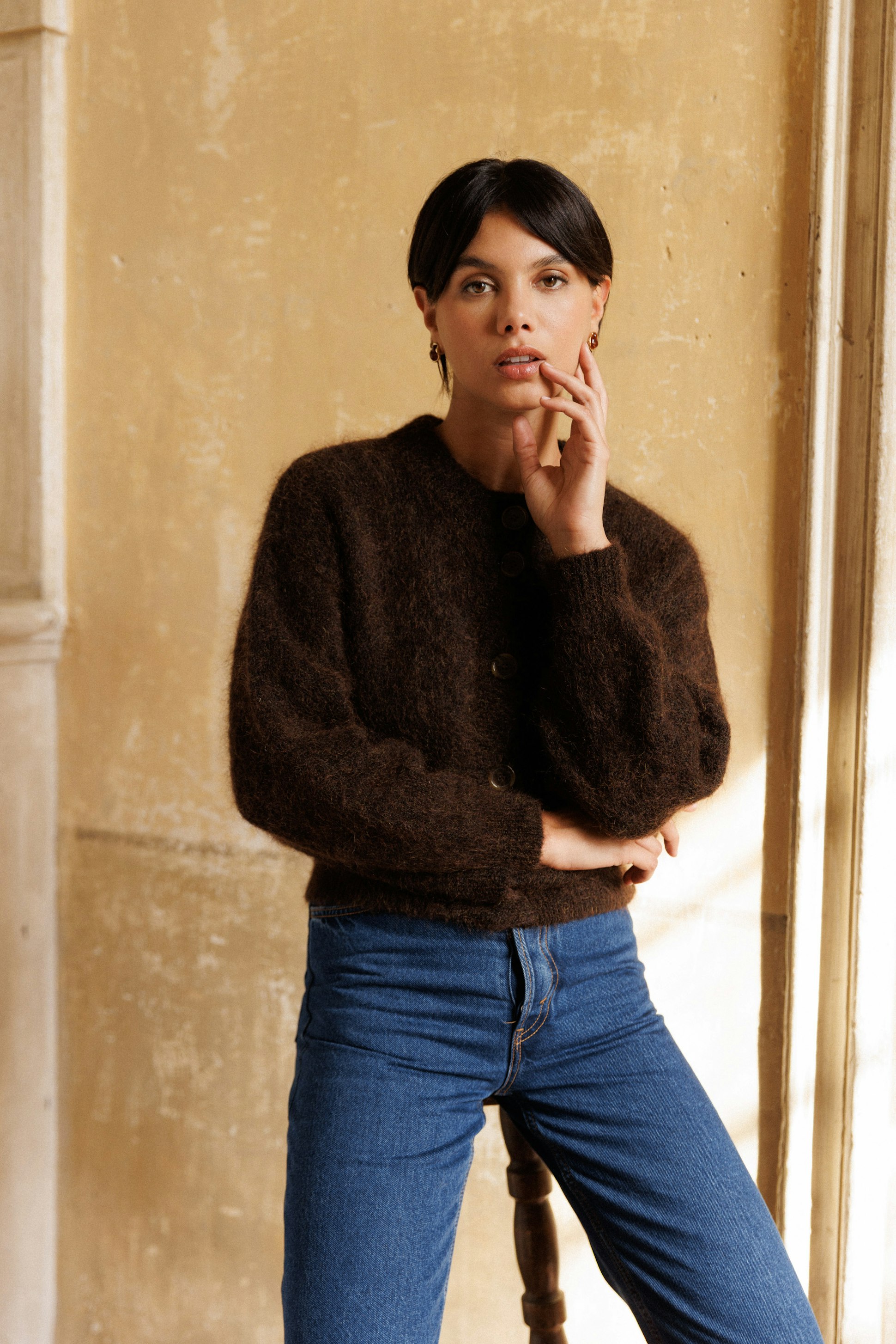 Gilet Dans la nuit calme Chocolat