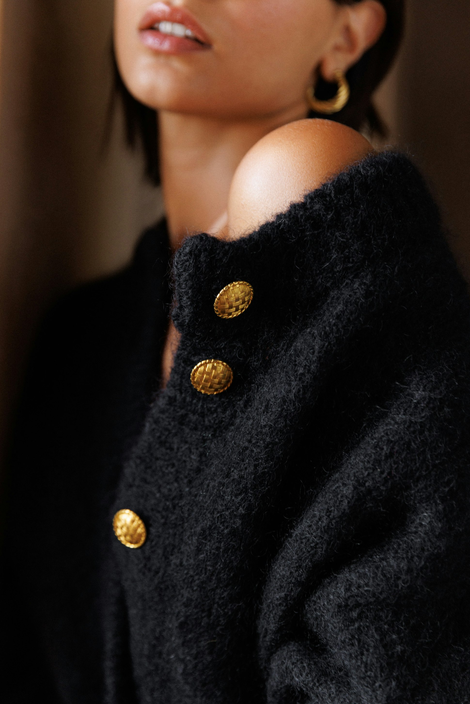 Gilet Dans la nuit calme Noir