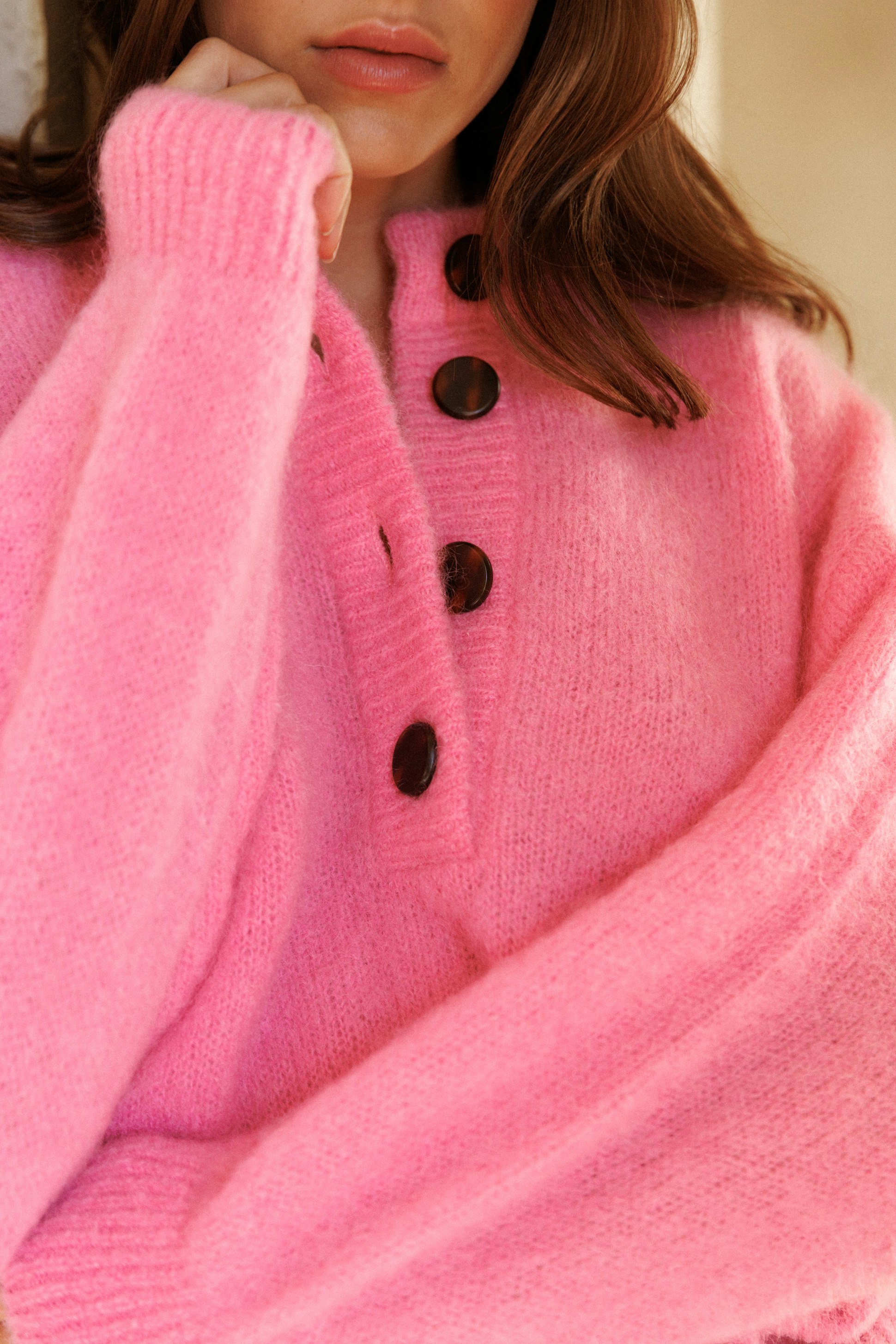 Pull Petit refuge Rose amandier