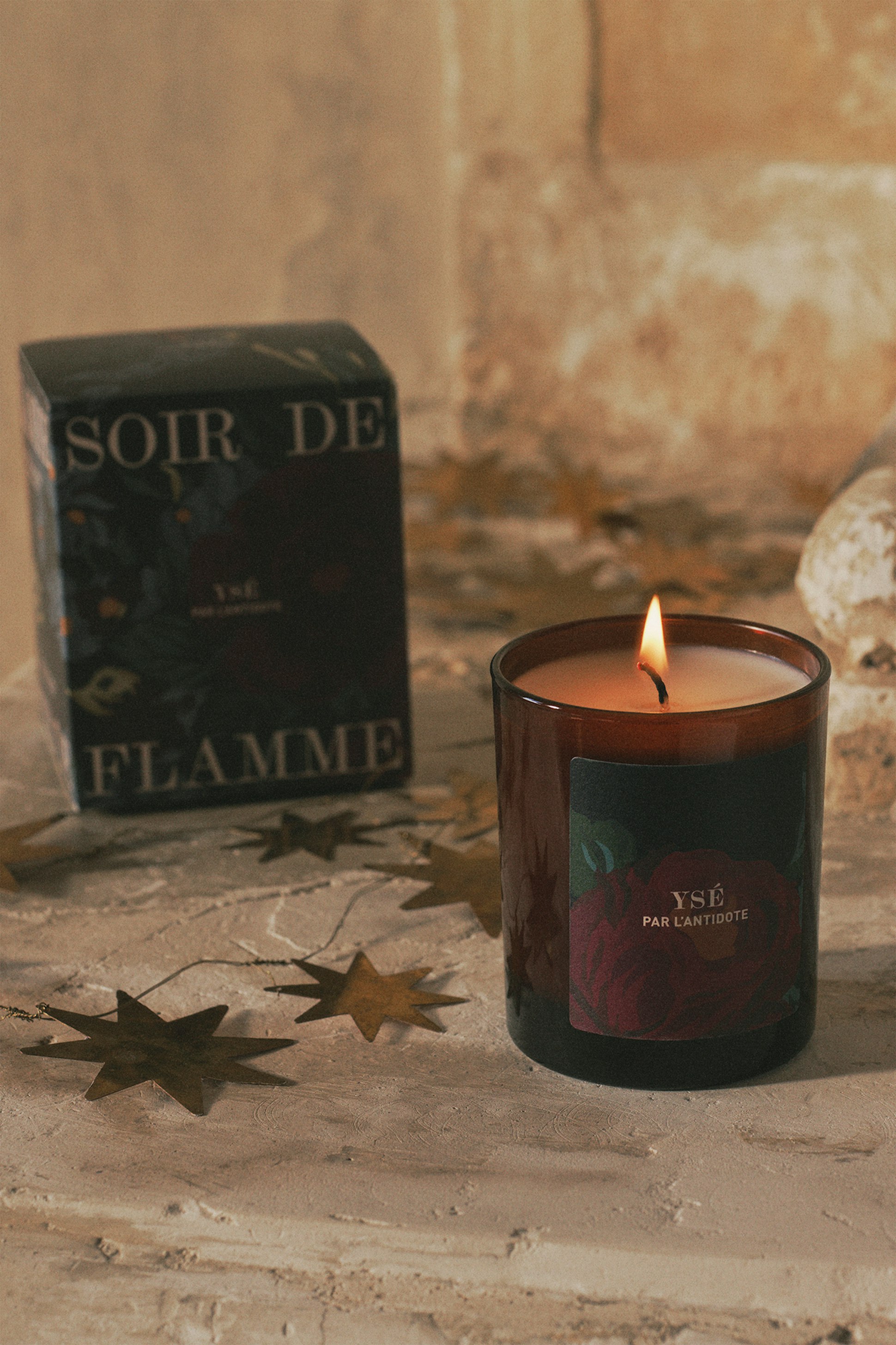 Grande bougie Les bons jours Soir de flamme