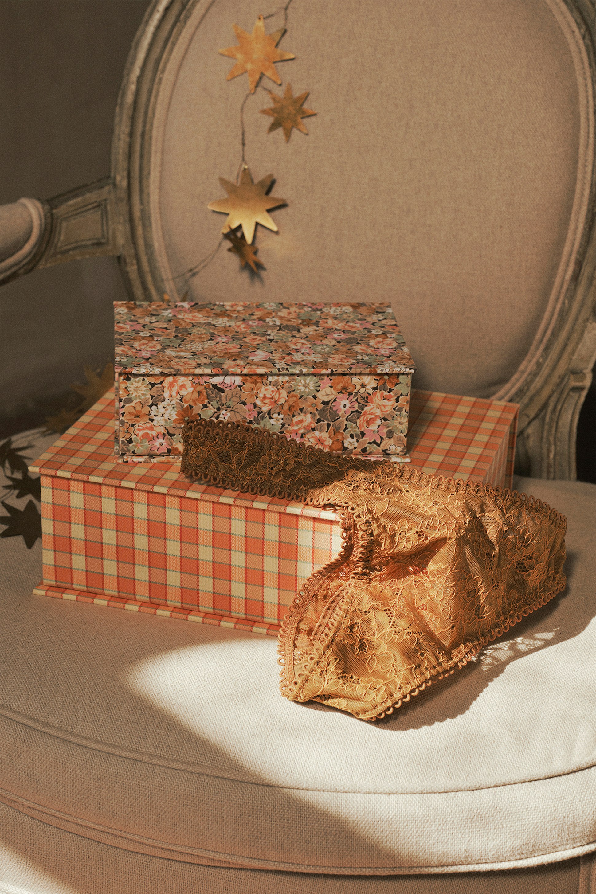 Grande Trésors cachés Imprimé carreaux Lucien et Moyenne Trésors cachés Imprimé Paulette