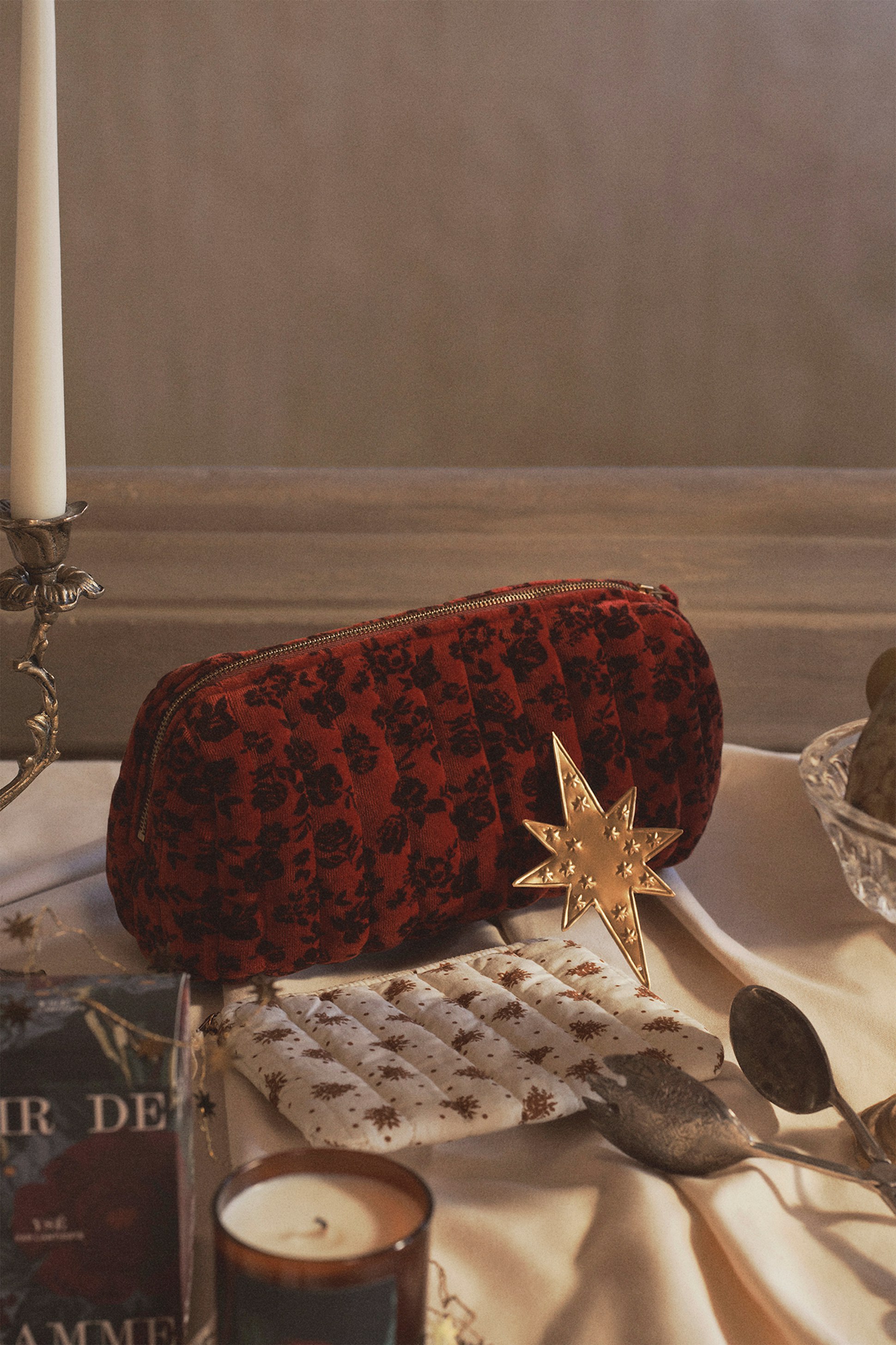 Trousse Carmen Imprimé Ombre fleurie