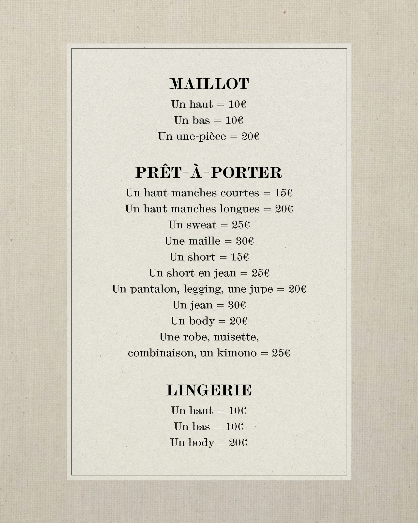 Montants revente Seconde vie