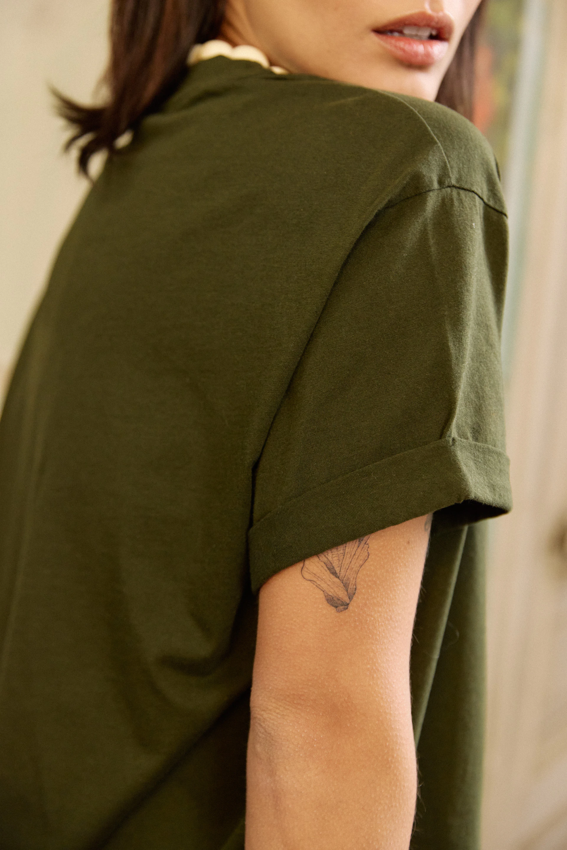 T-shirt manches courtes Bel ami Olive