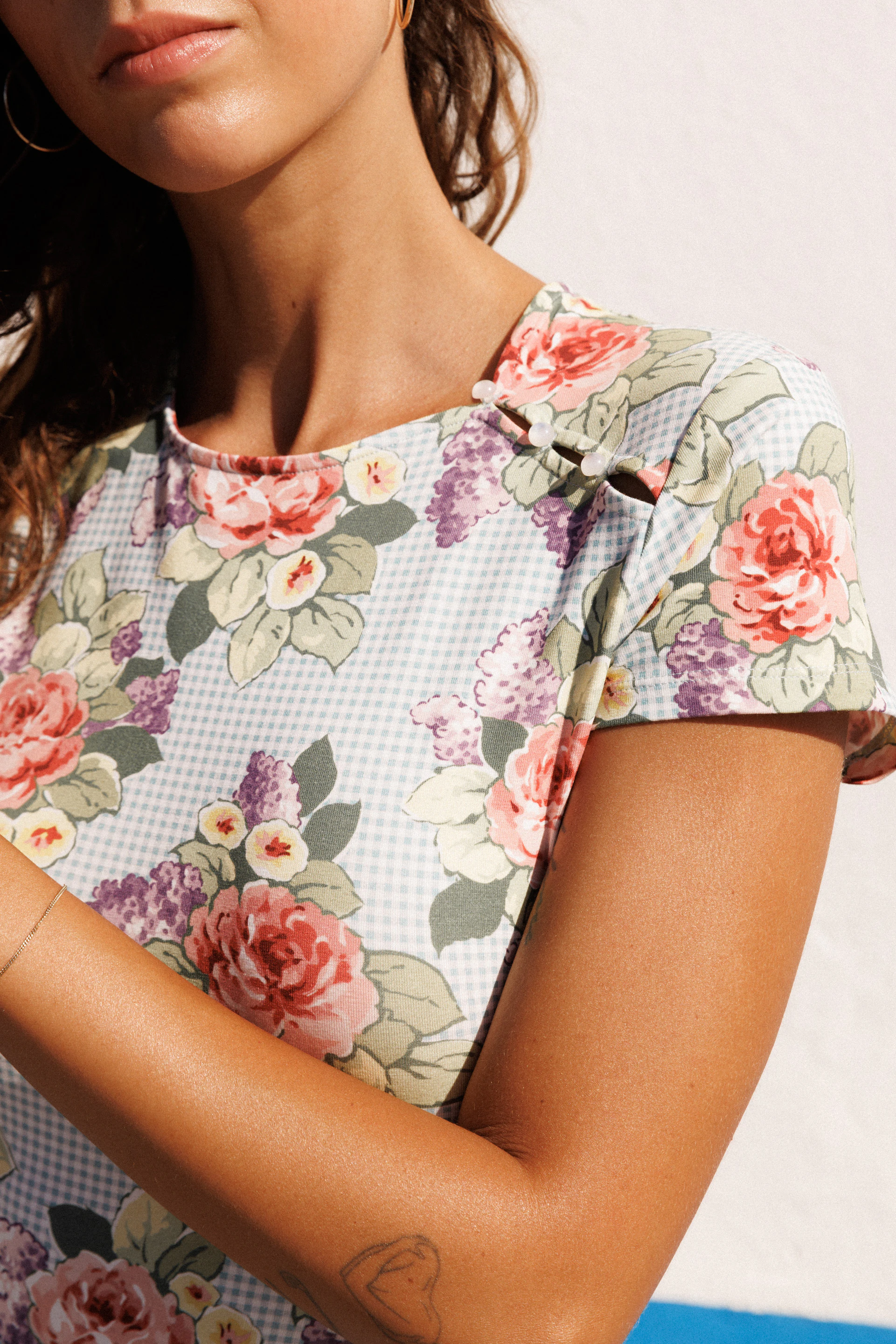 Body manches courtes Entre ciel et mer Imprimé Caroline