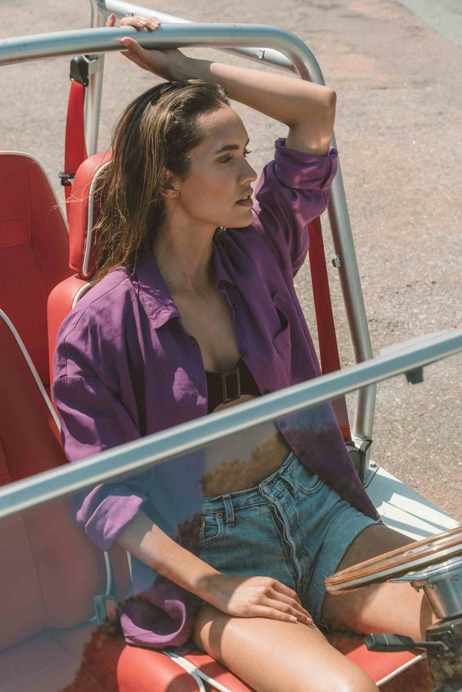 Robe chemise Promenade d'été violet