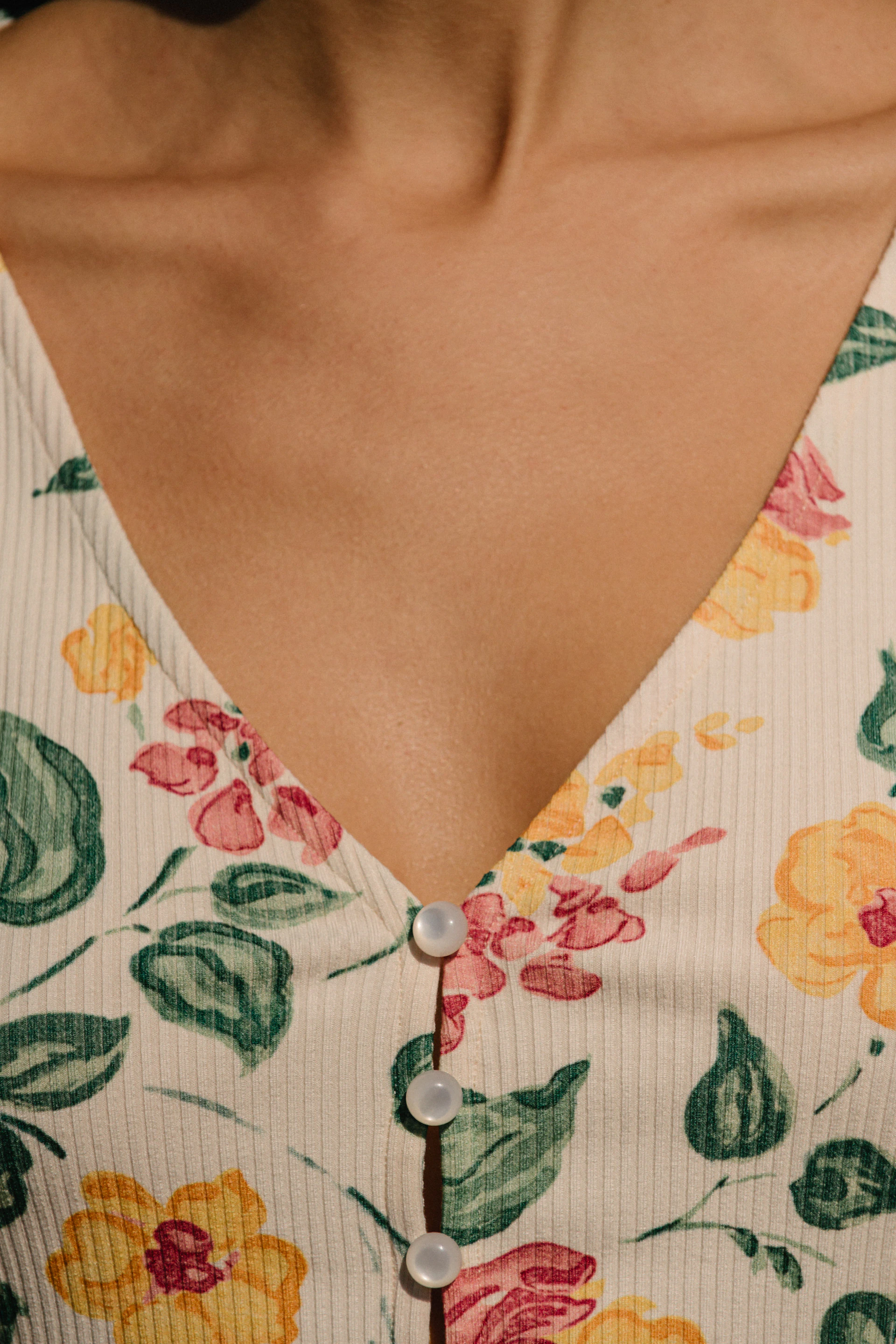 Top Croquer l'été Imprimé pivoines