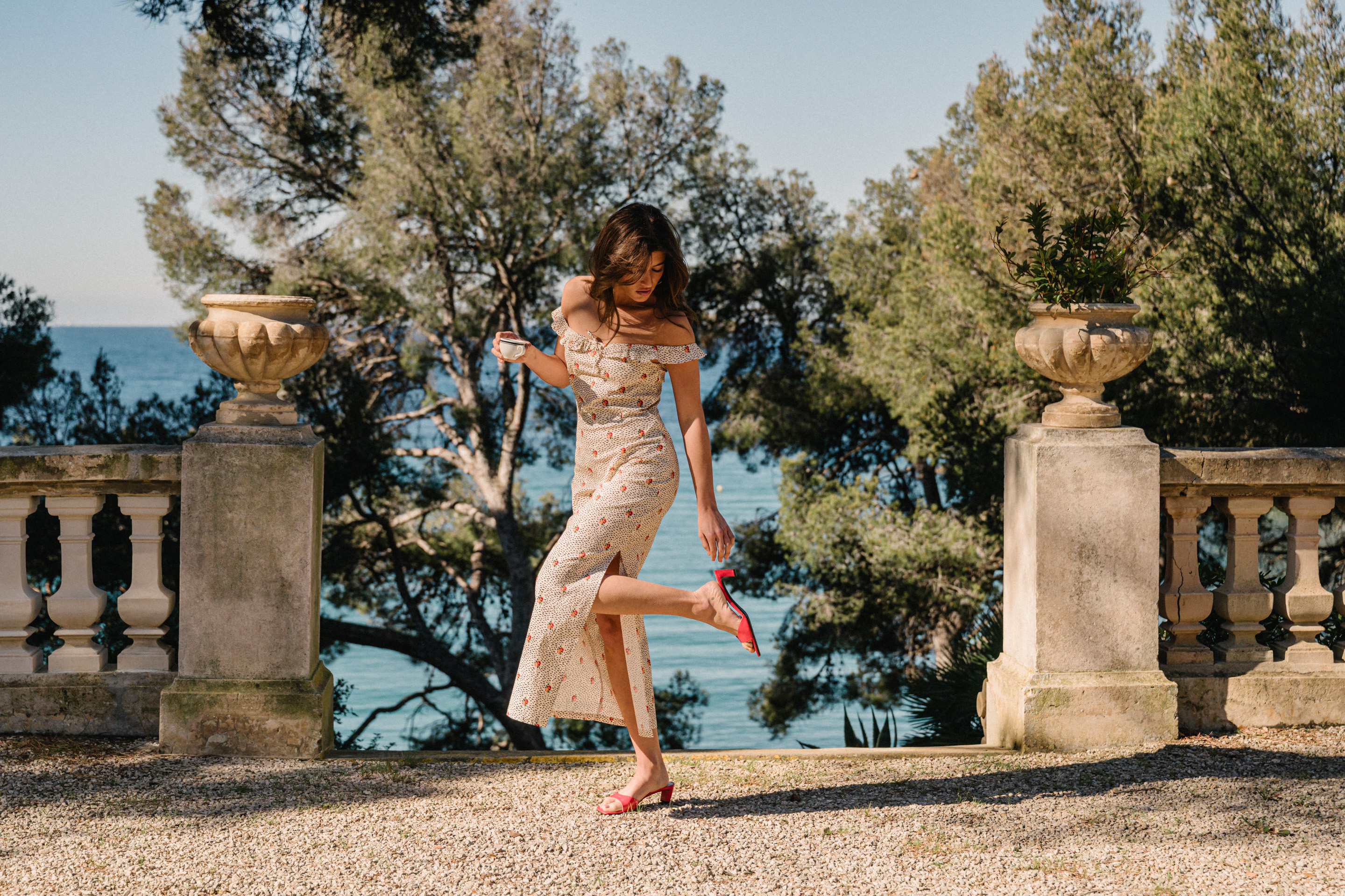 Robe longue De Fleurs en fleurs Imprimé Rita