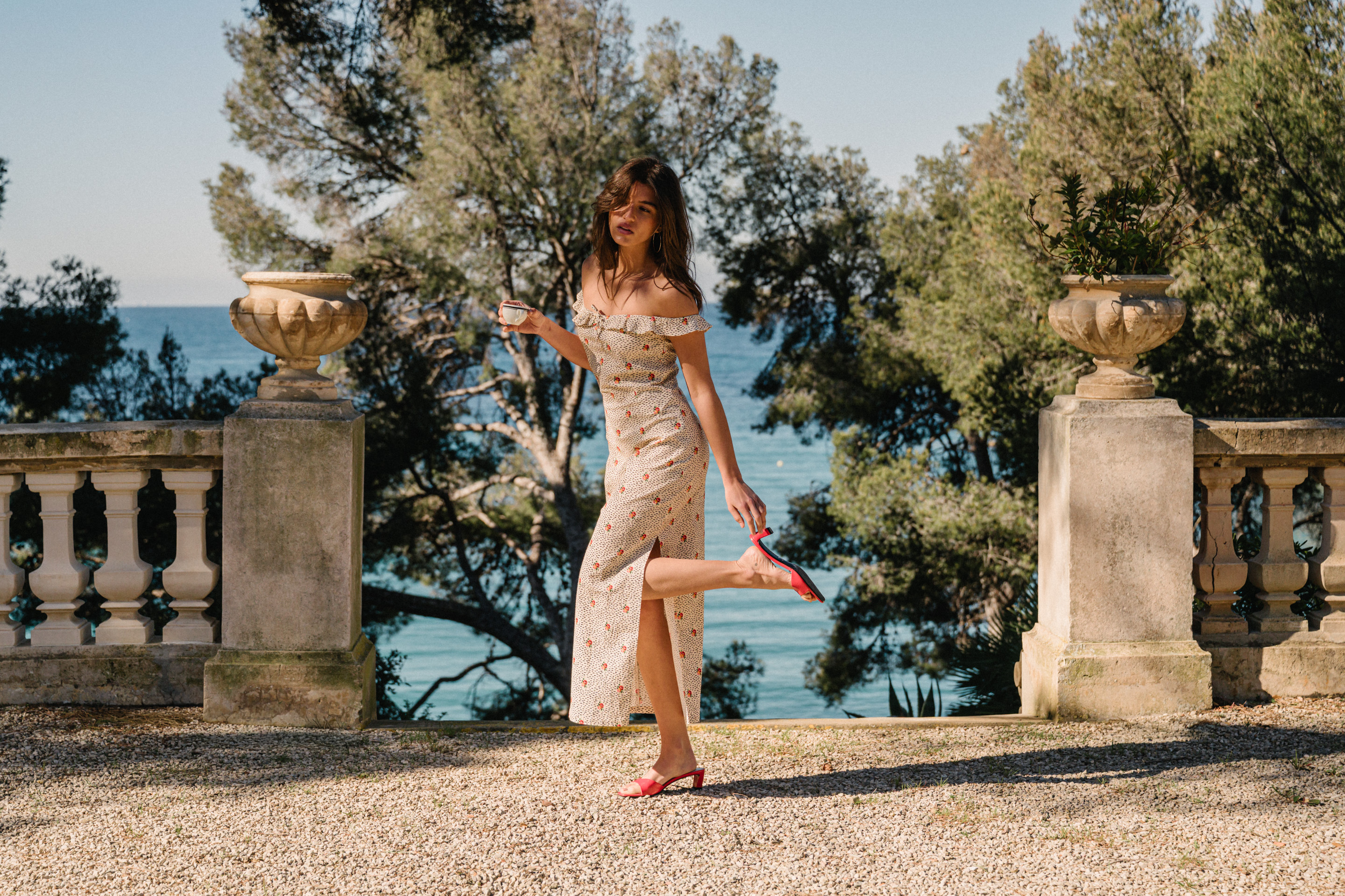 Robe longue De Fleurs en fleurs Imprimé Rita