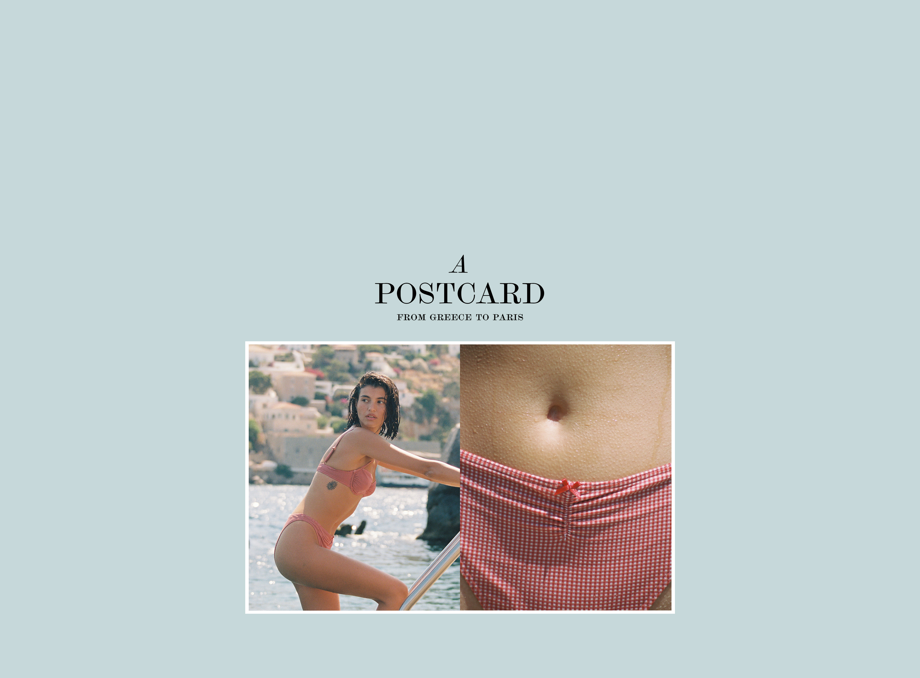 Ysé Carte postale en Grèce - Header EN