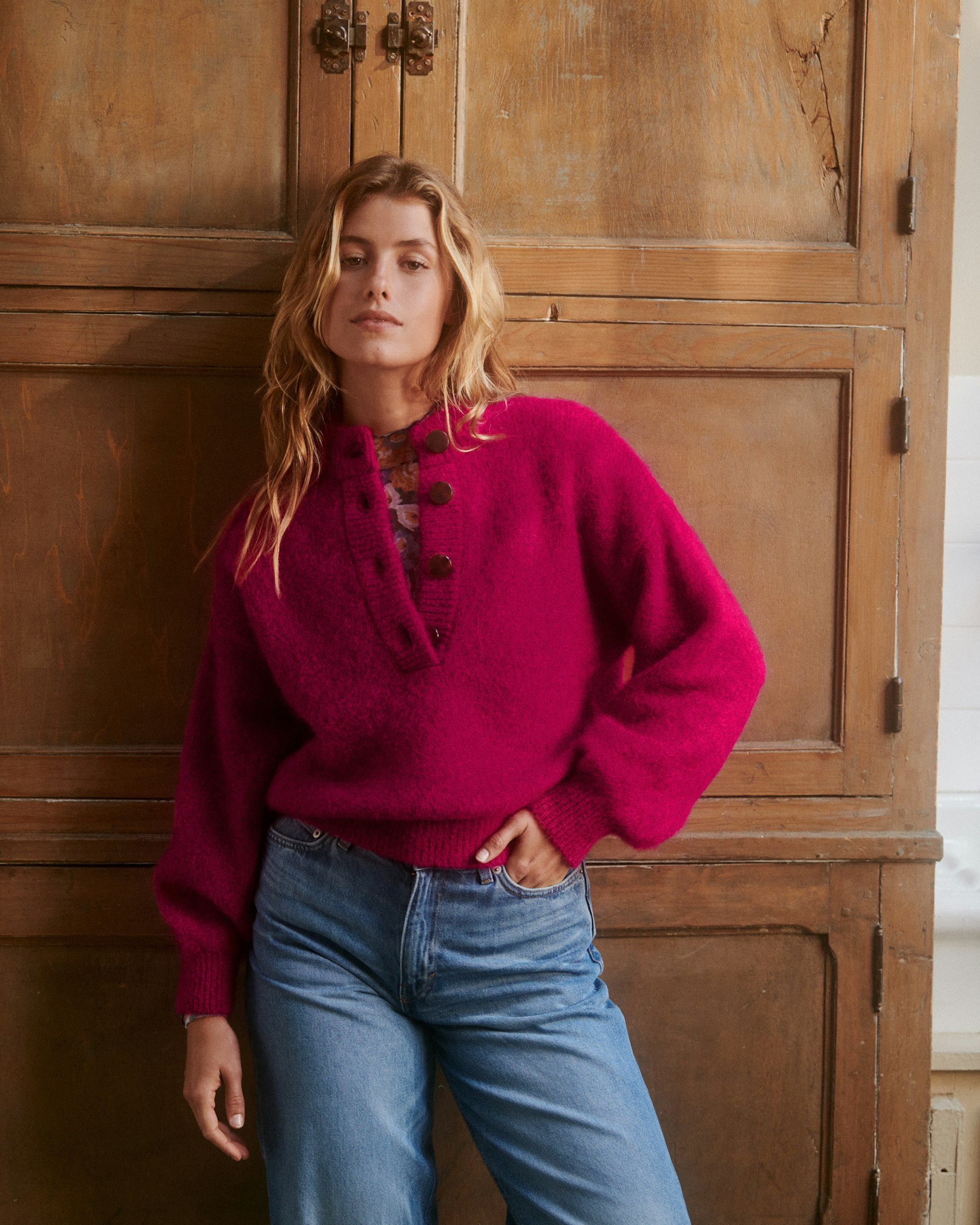 Pull Petit refuge Magenta