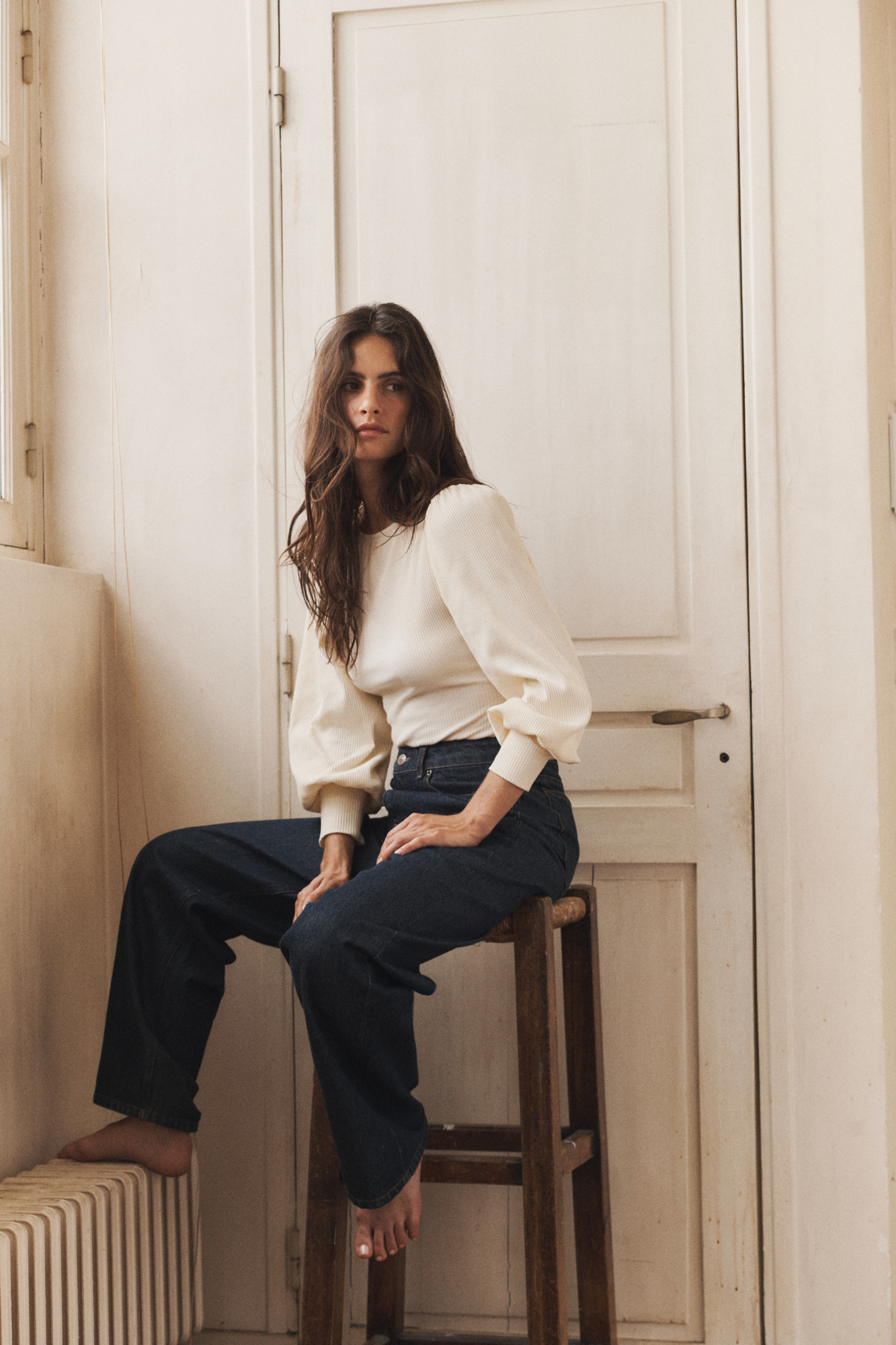 Body manches longues Dans les bras Vanille & Jean loose À travers les saisons Brut