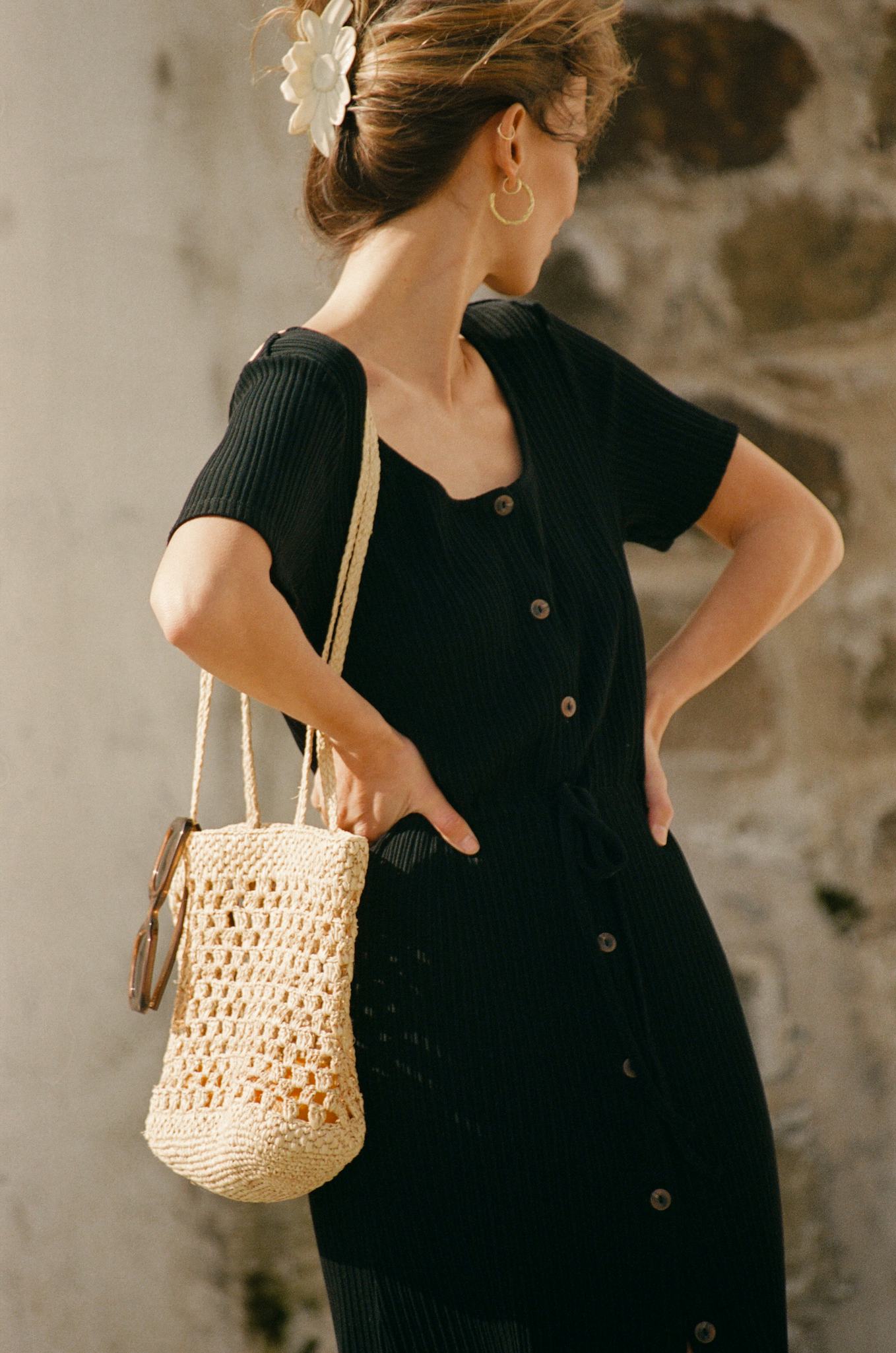 Ysé Robe longue Nous deux Noir 