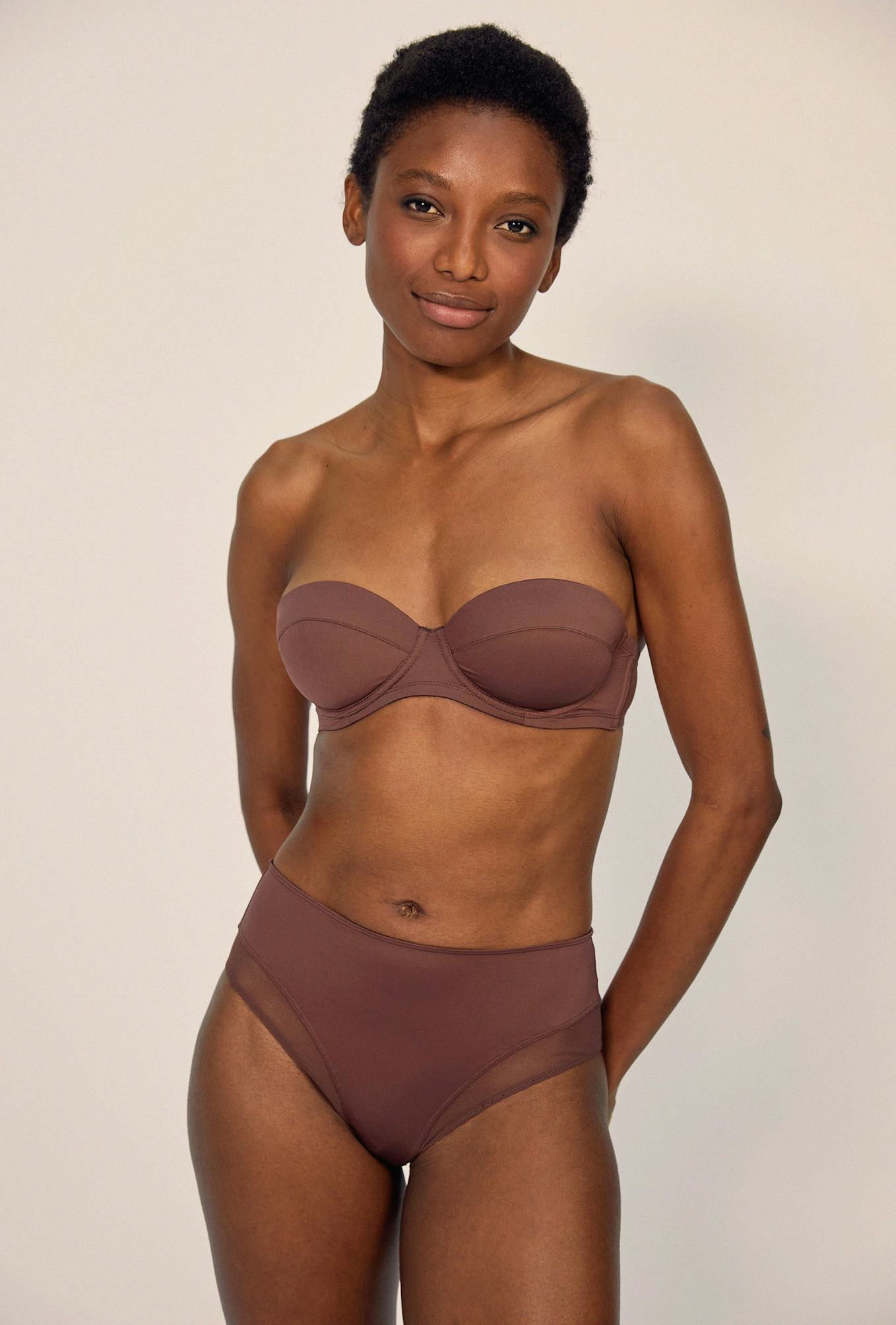 Ysé Bandeau Culotte mi haute Histoire de femmes Marron foncé