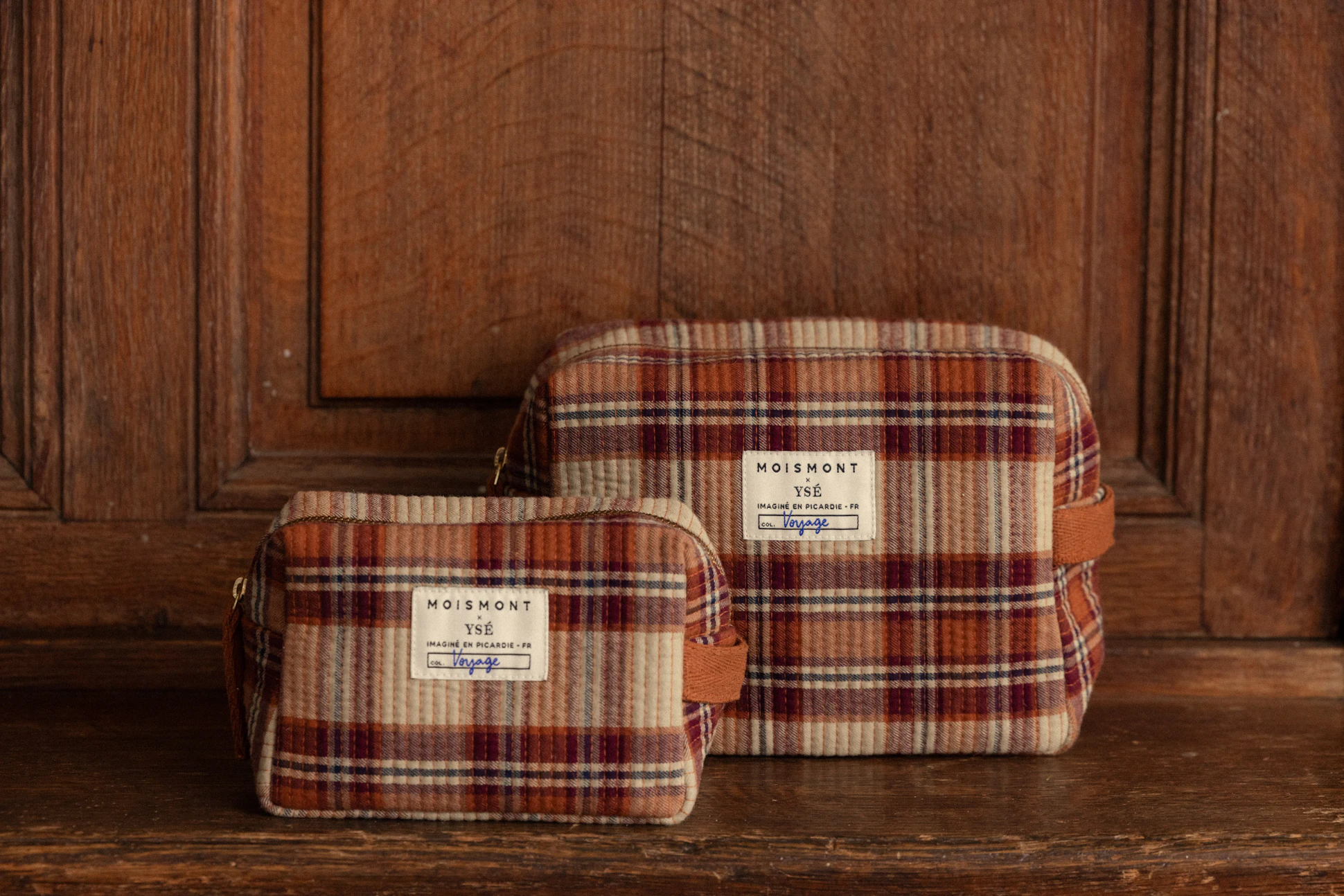 Petite pochette quilté Carreaux Madga et Moyenne pochette quilté Carreaux Madga