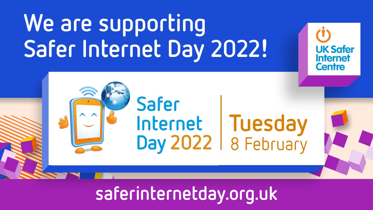 Poster in support of Safer Internet Day 2022