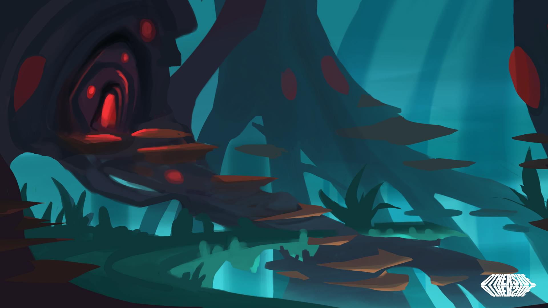 Jungle environment mood painting