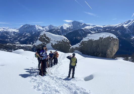 Snowshoeing in the Alps