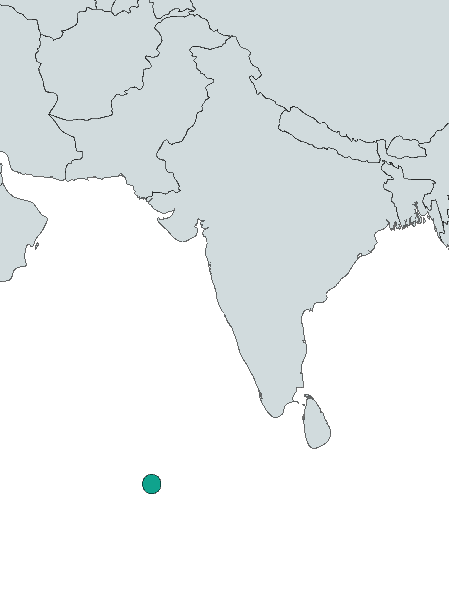 The country of the Maldives is highlighted in teal on a world map of Asia