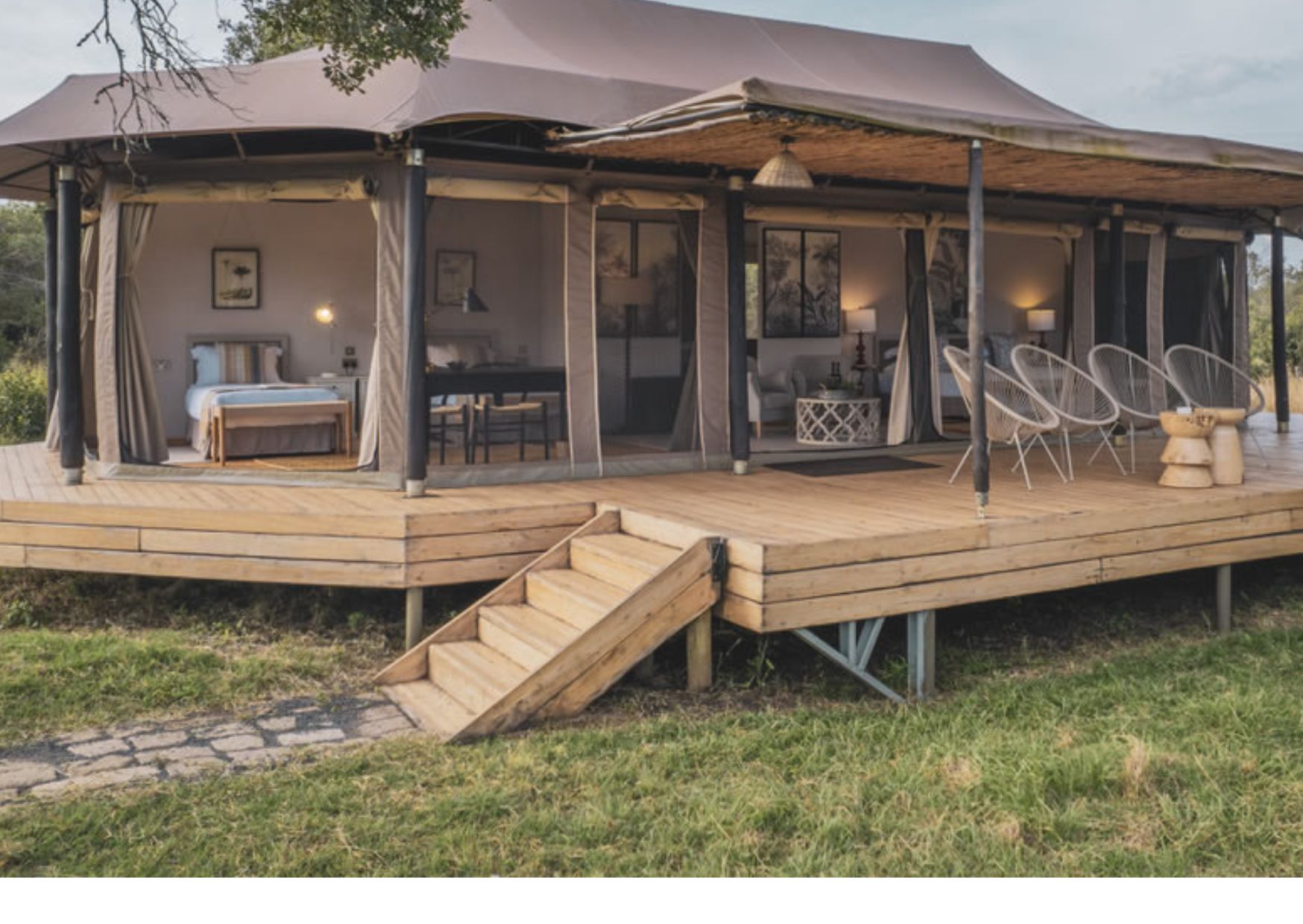 A safari accommodation in Kenya.