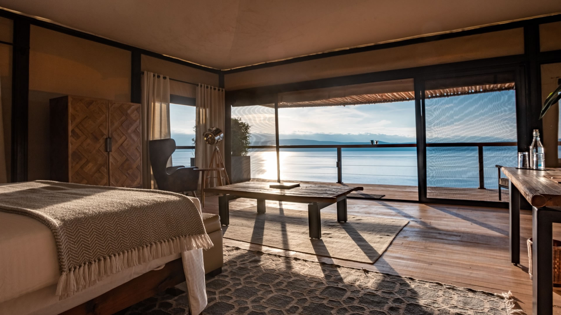 A cliffside accommodation in Kenya is shown.