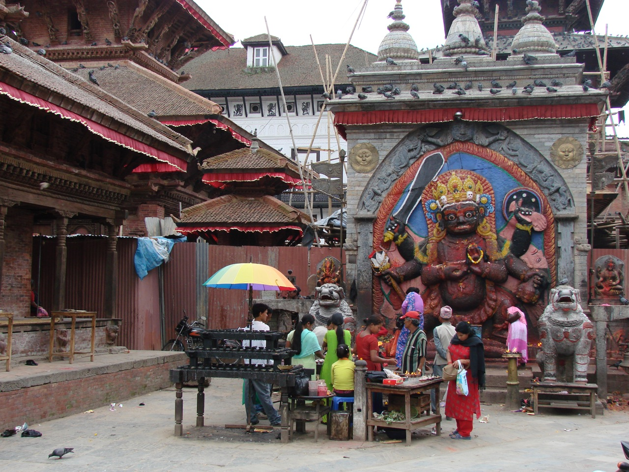A street view of Kathamandu in India.