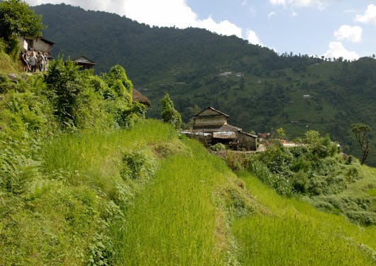 The view on the way to Majgaun in Nepal.