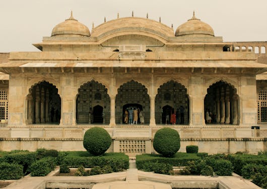 The Amber Fort is shown in Jaipur, India.
