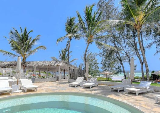 A romantic beachfront stay at an acccommodation in Kenya.