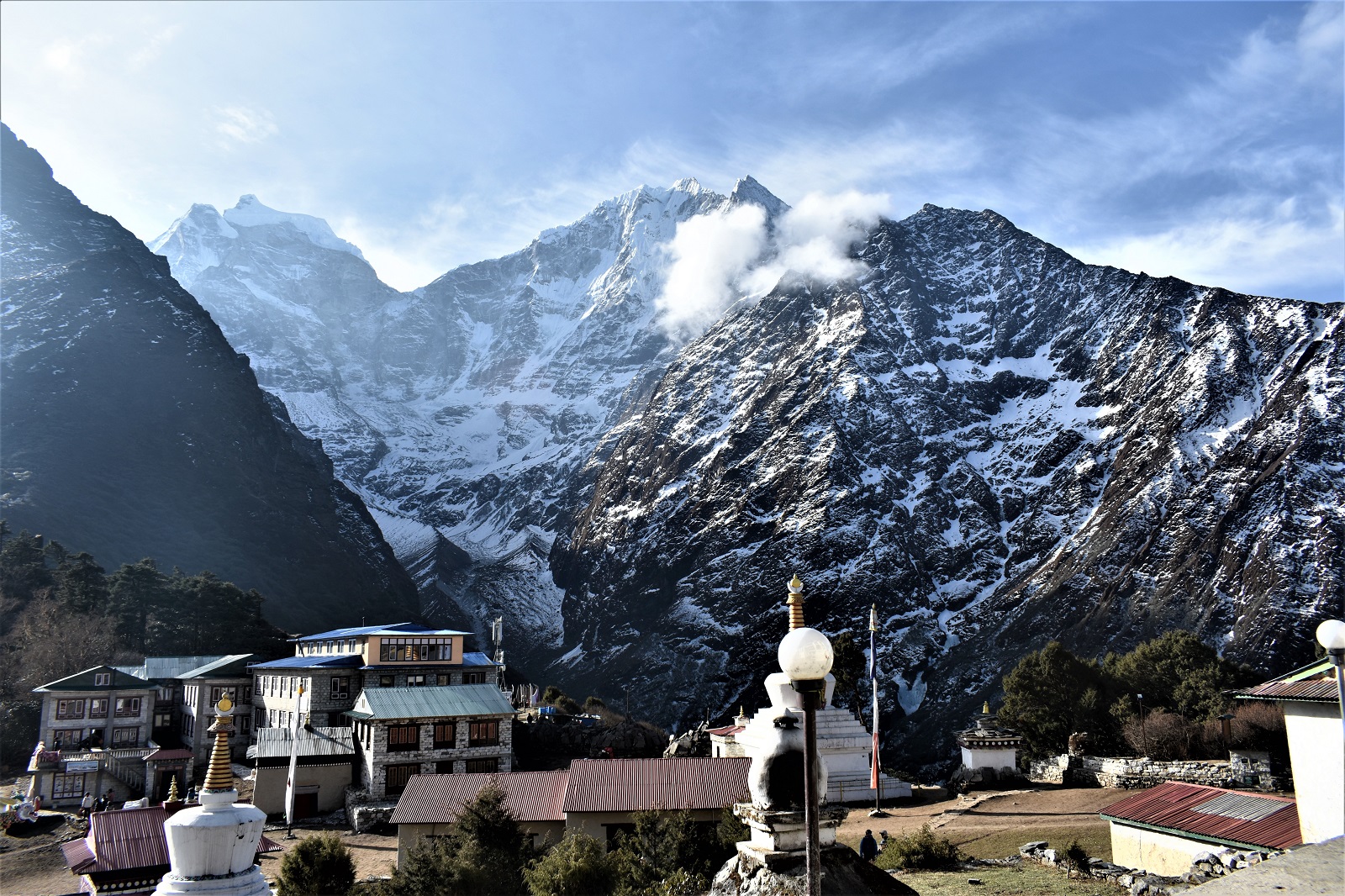A small village in the mountains along the Everest Base Camp Trek.