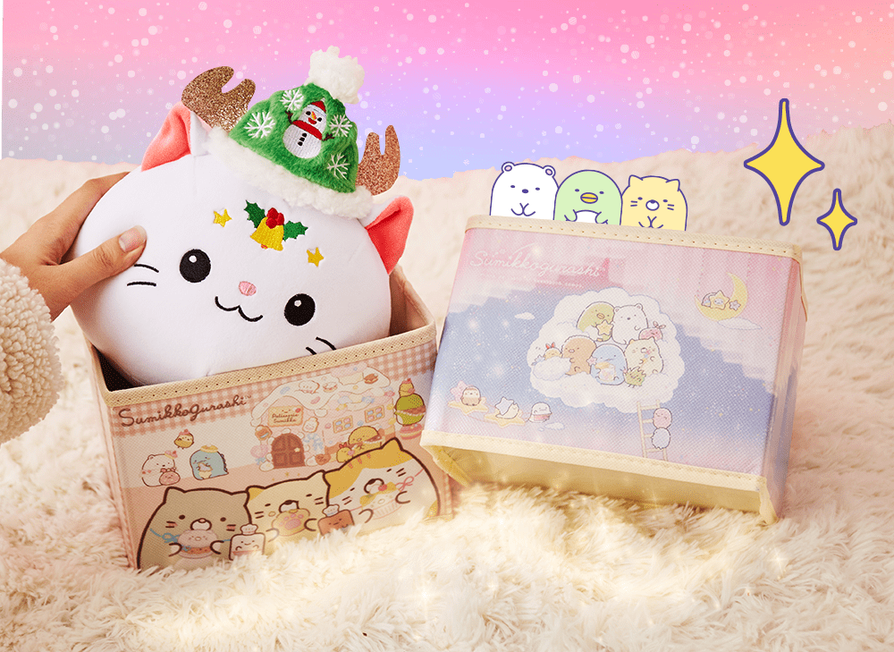 A Sumikko Gurashi Christmas Storage Box is featured in YumeTwins Dreamy Christmas Memories December box.
