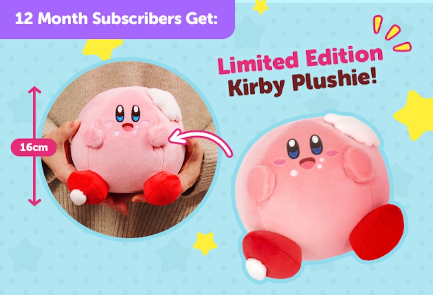 YumeTwins March 2024 Kirby Cafe Sweet Surprise 12 months FREE gift MochiMochi Kirby Plushie  with the code KIRBY24