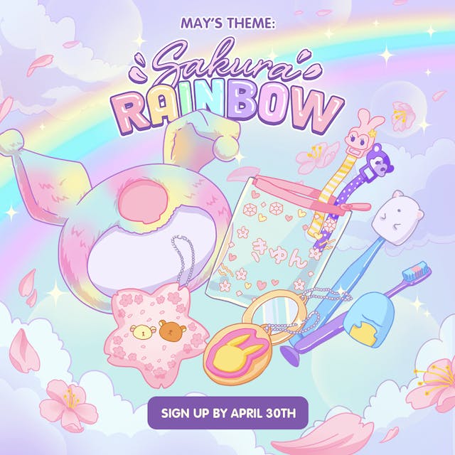Yumetwins May 21 Theme Sakura Rainbow Yumetwins The Monthly Kawaii Subscription Box Straight From Tokyo To Your Door