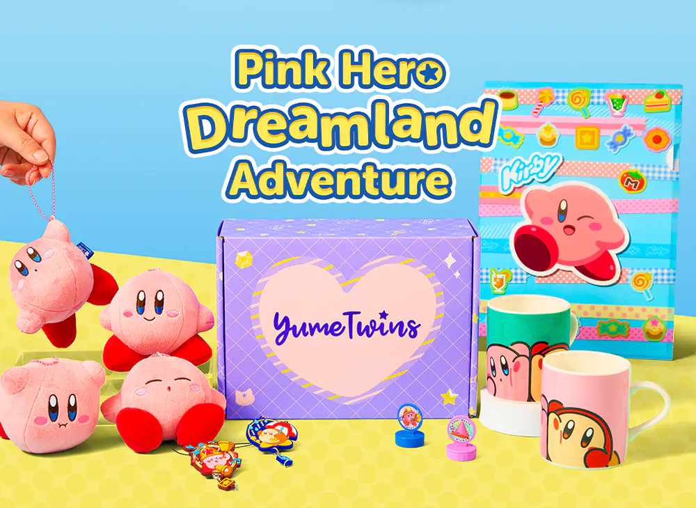 YumeTwins September box is Pink Hero Dreamland Adventure, which features exclusive Kirby goodies.