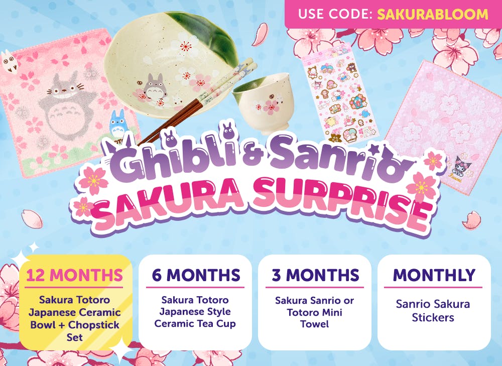 The YumeTwins Ghibli & Sanrio Sakura Surprise promotion featuring kawaii cherry blossom goodies for FREE