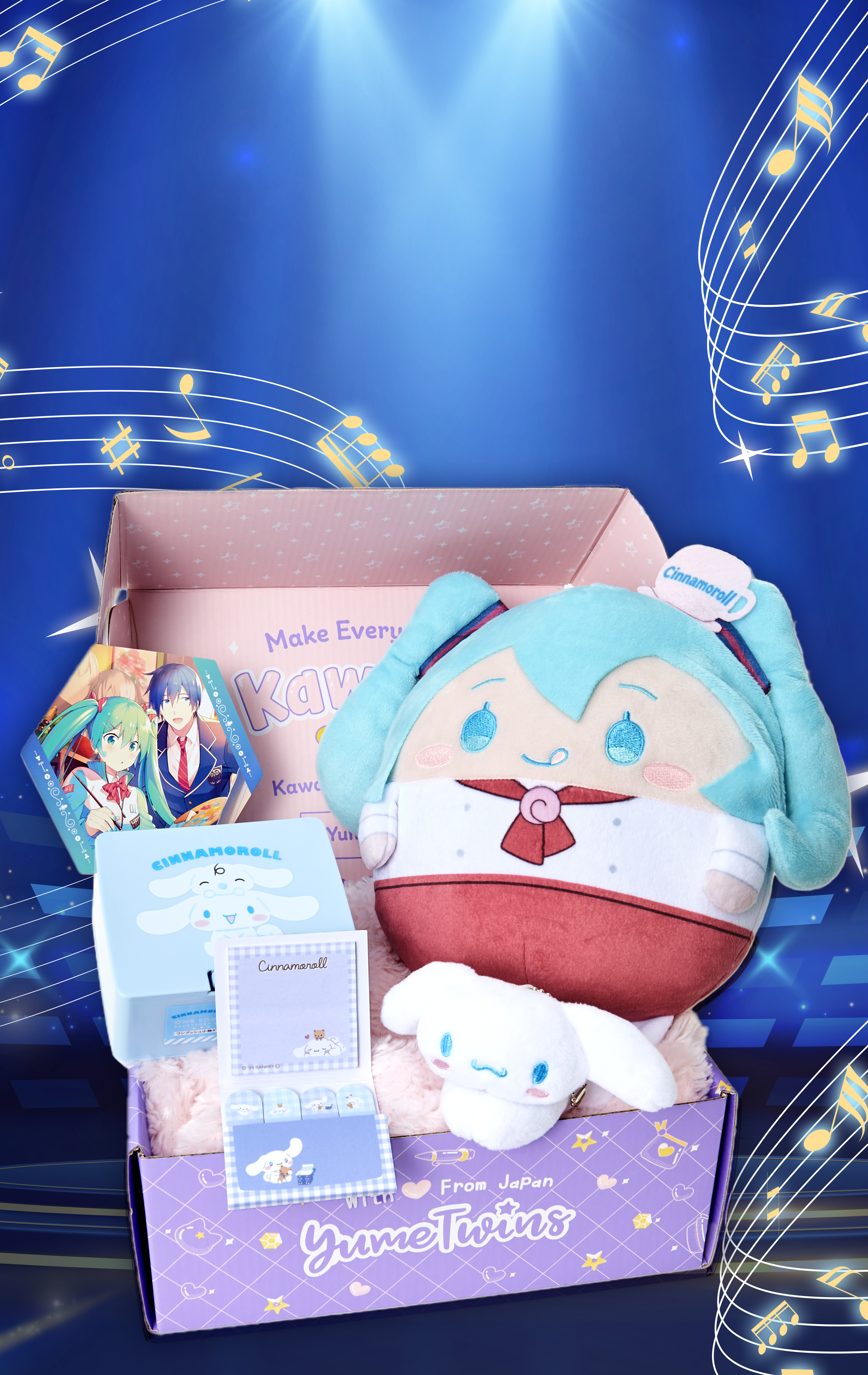 Sign up by January 15th for your Project: Dreamy Duet box straight from Japan featuring exclusive Hatsune Miku & Cinnamoroll goodies!


