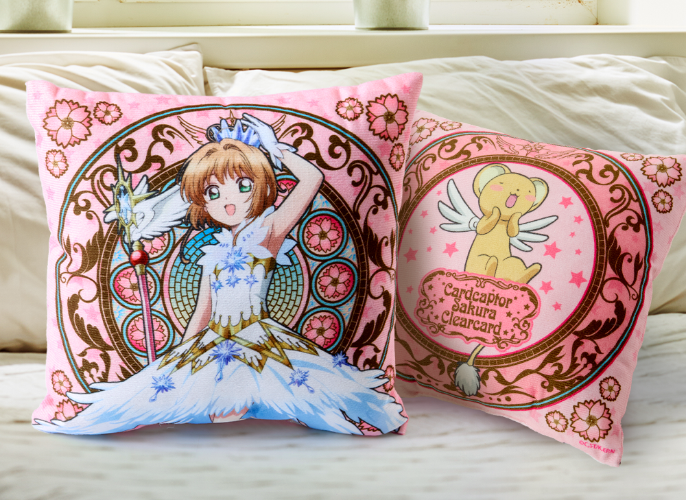 Cardcaptor Sakura cushions on a couch 