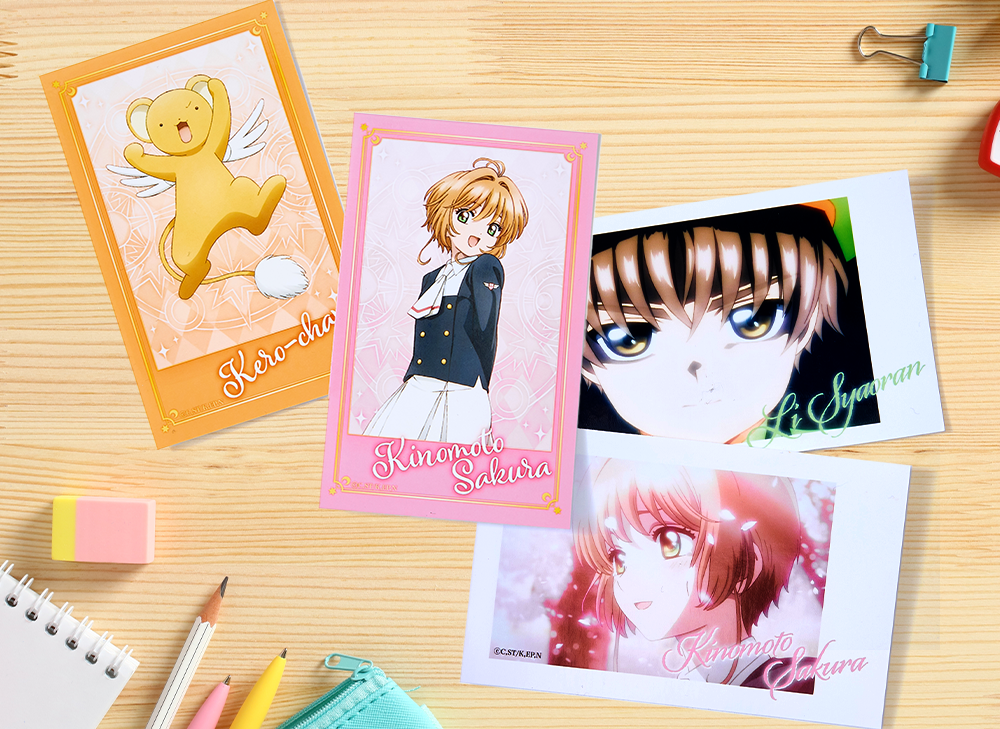 Cardcaptor Sakura polaroid photos on a table 