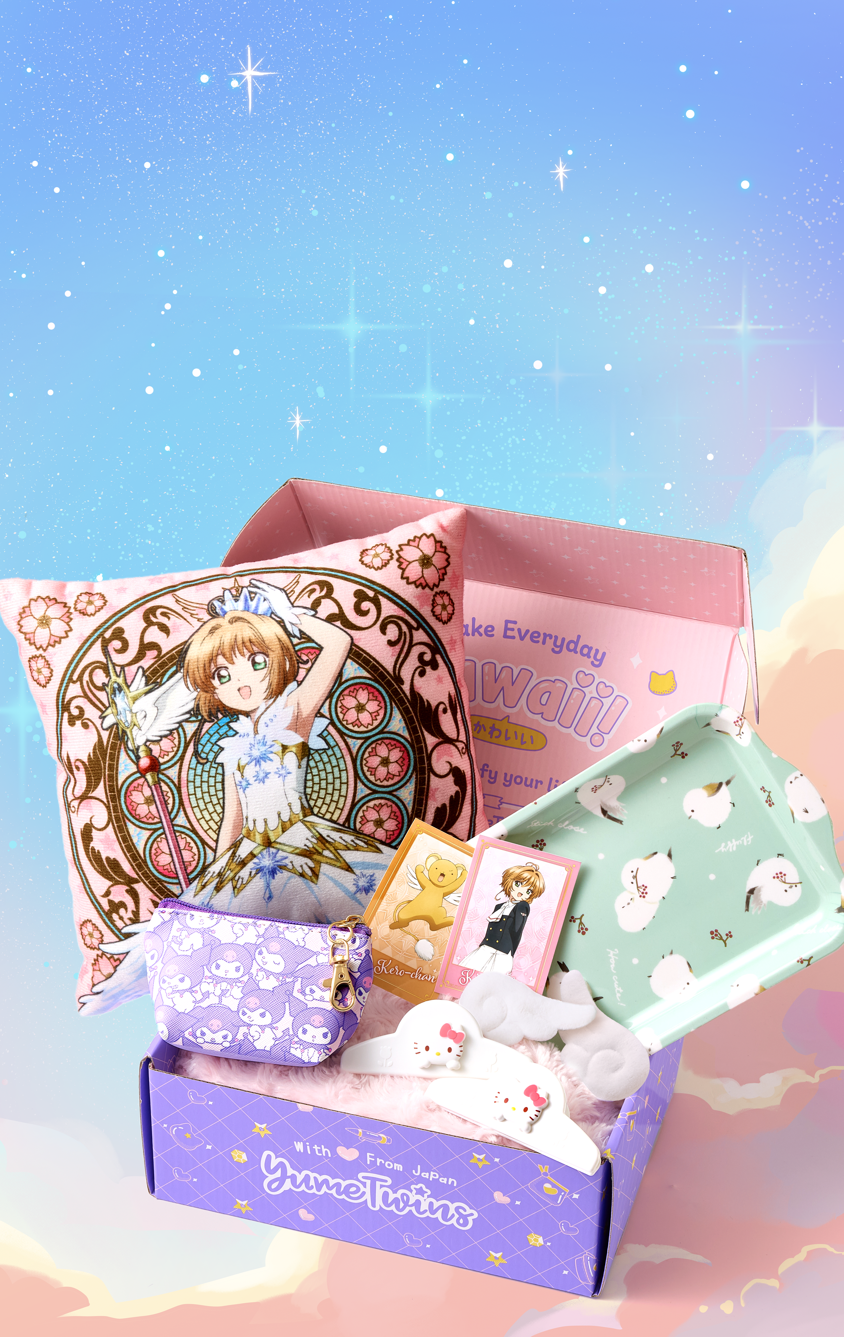 Sign up by March 15th for your Magical Sakura Kawaii Adventure box straight from Japan featuring exclusive Cardcaptor Sakura goodies!


