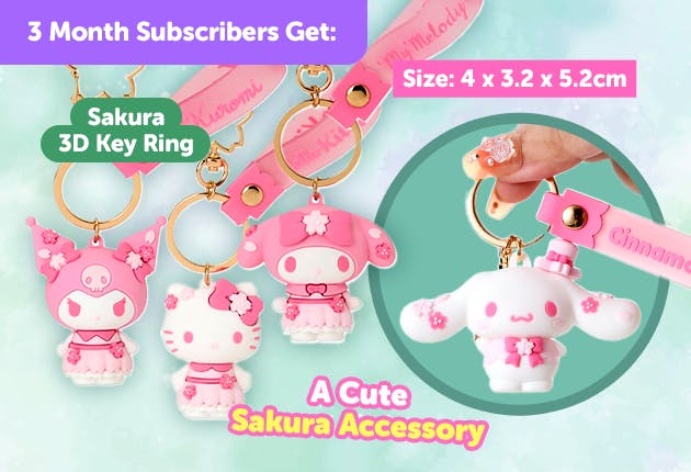 Subscribe to our 3-month Plan for Japan-exclusive Sanrio sakura goodies for FREE!