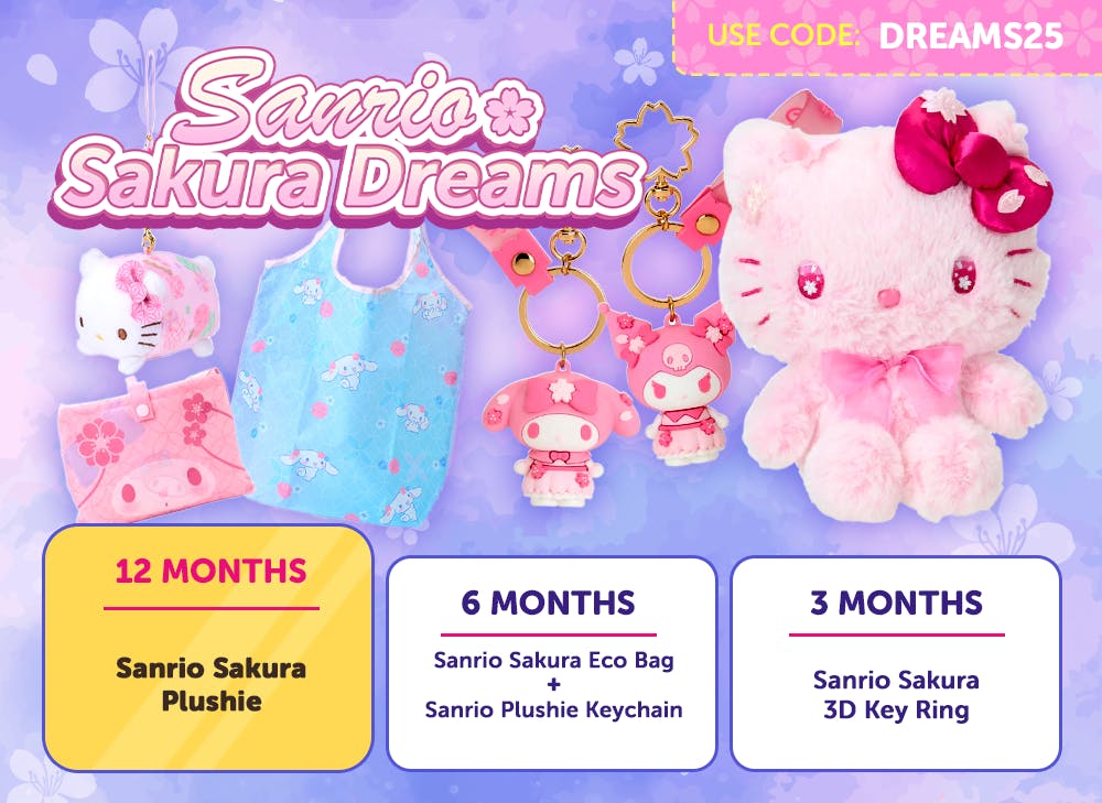 Sign up to YumeTwins with code DREAMS25 for FREE Japan-exclusive Sanrio Sakura  goodies by 4/15


